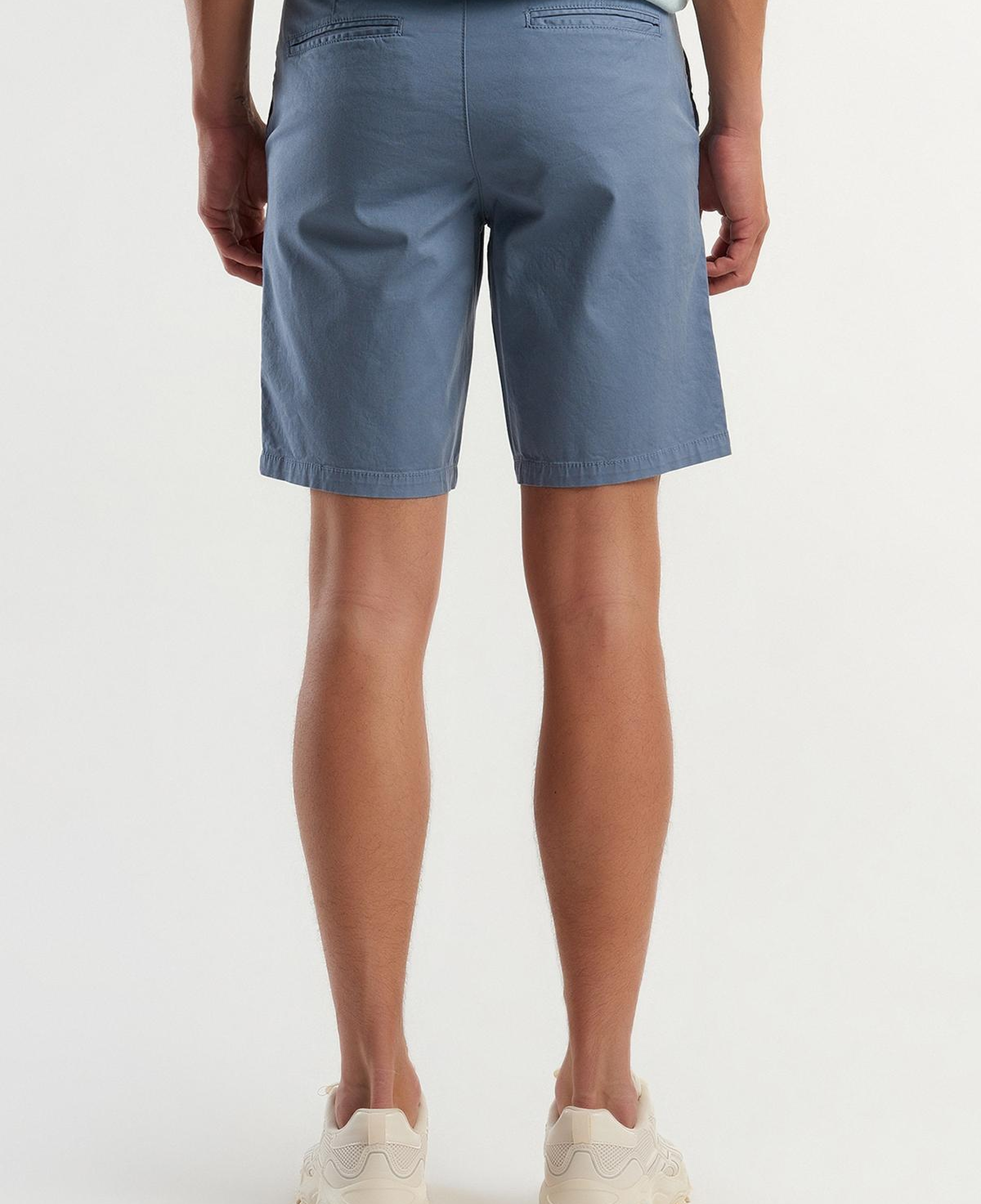 Erkek Gri Chino Bermuda