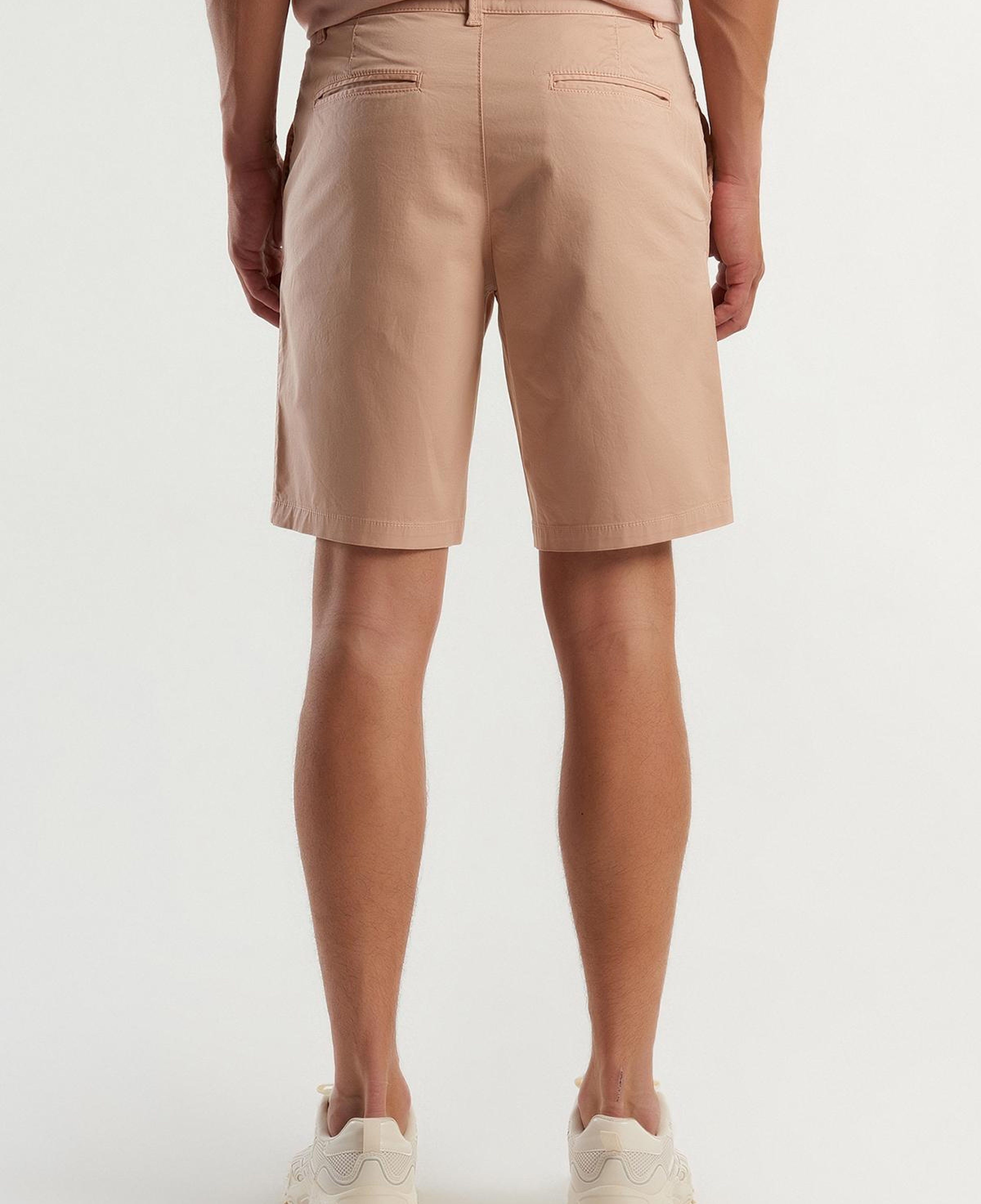 Erkek Pudra Chino Bermuda