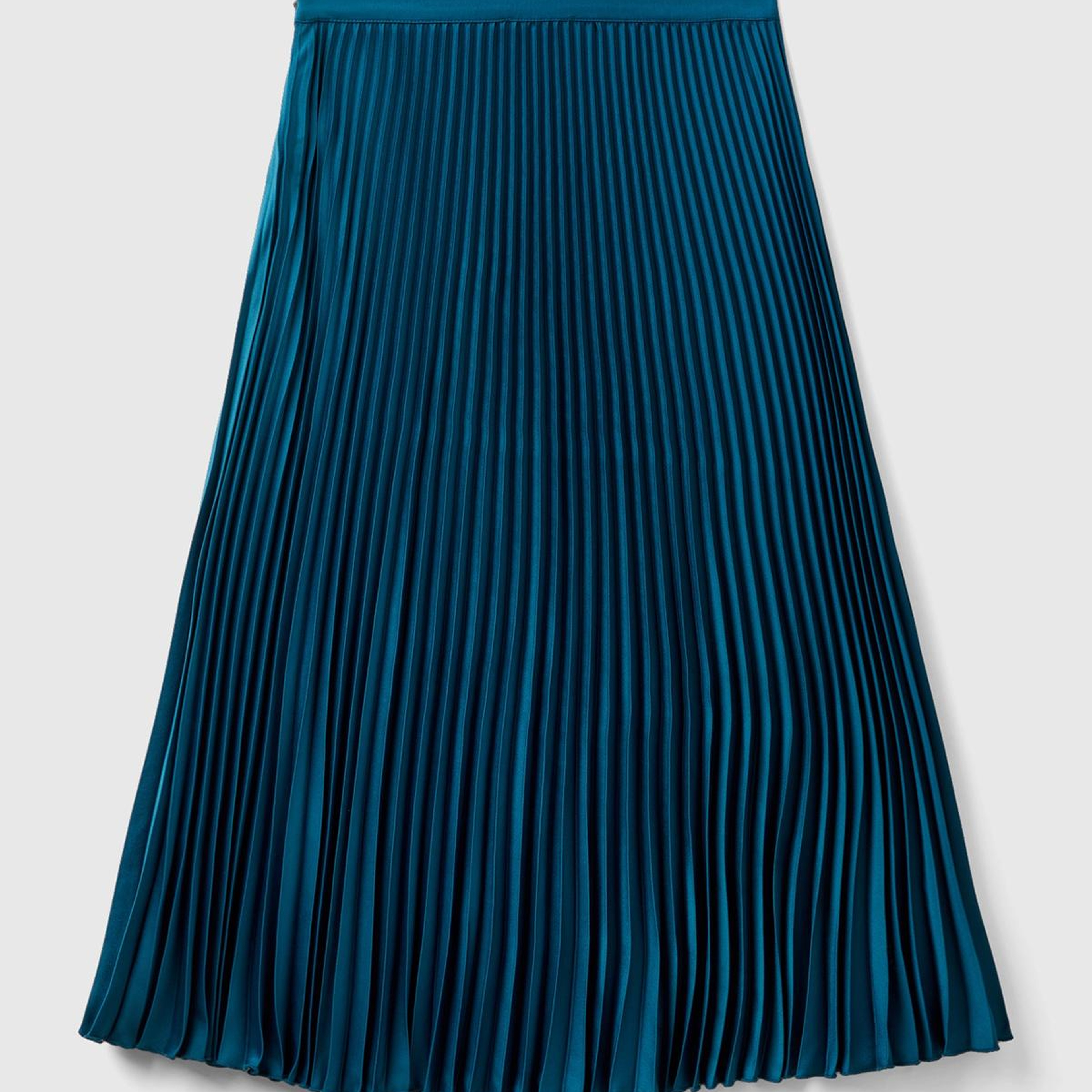 Kadın Petrol Mavisi Rahat Kesim Uzun Etek