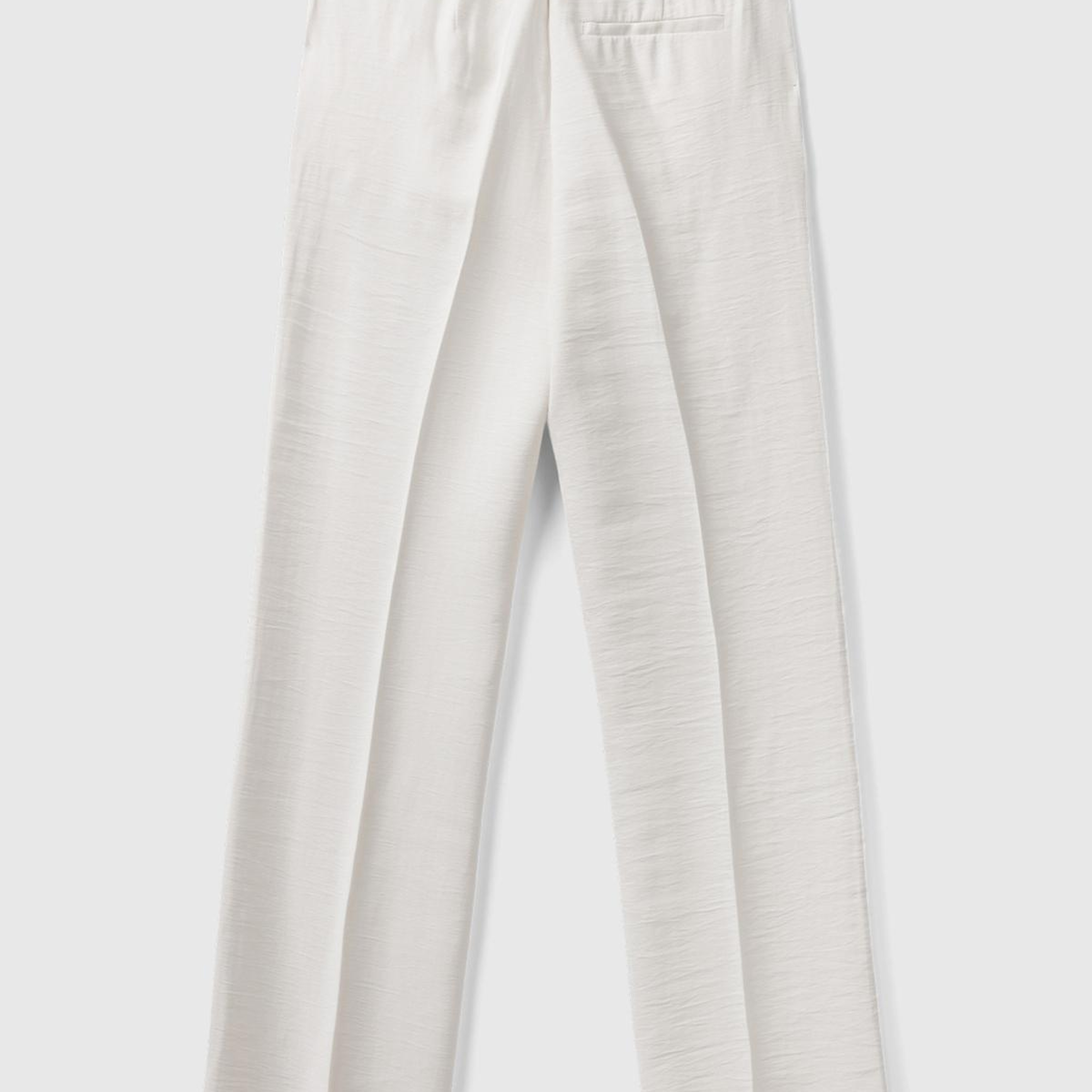 Kadın Krem Viskoz Karışımlı Bol Paça Pantolon