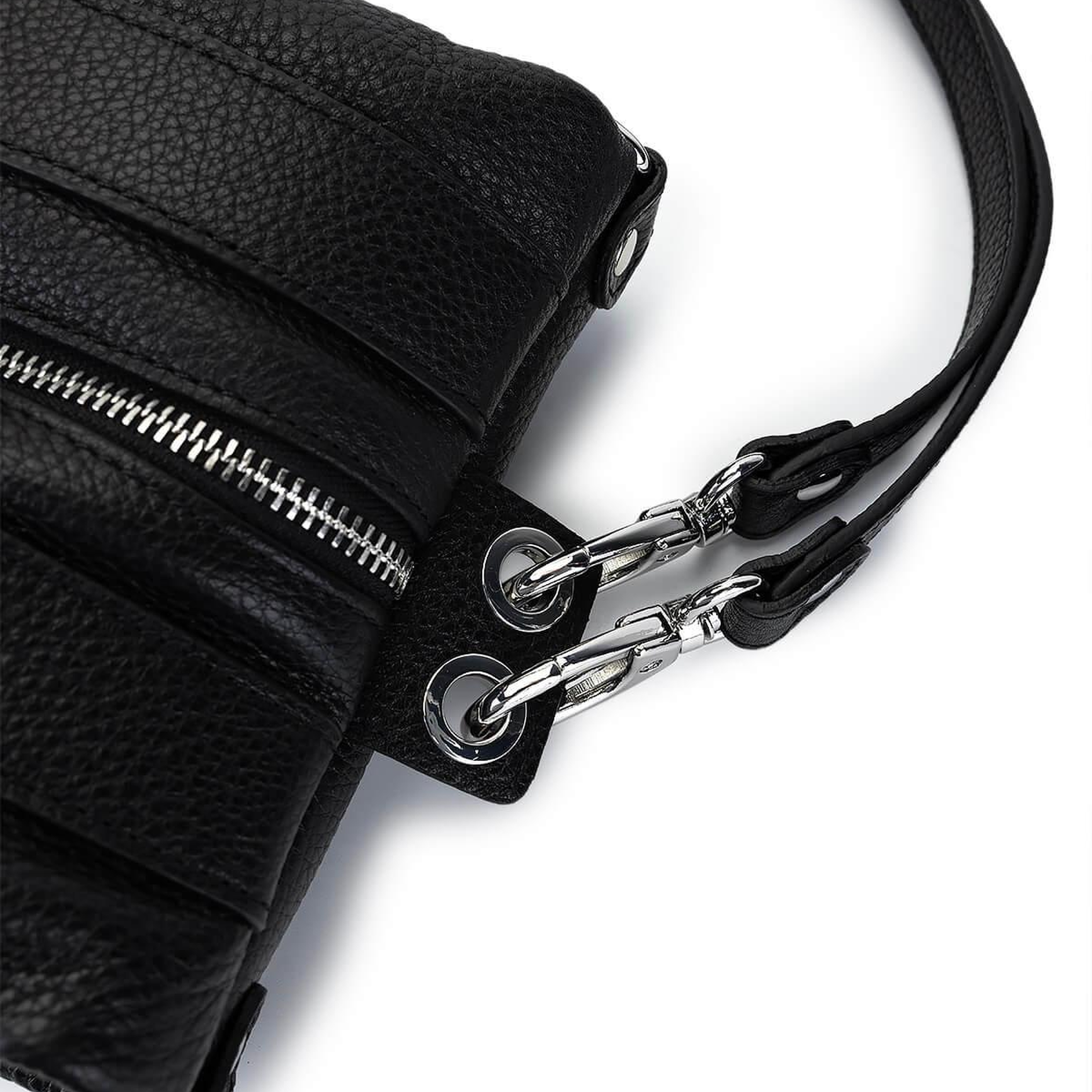 Tamer Tanca Unisex Hakiki Deri Siyah Floter Sırt Çantası