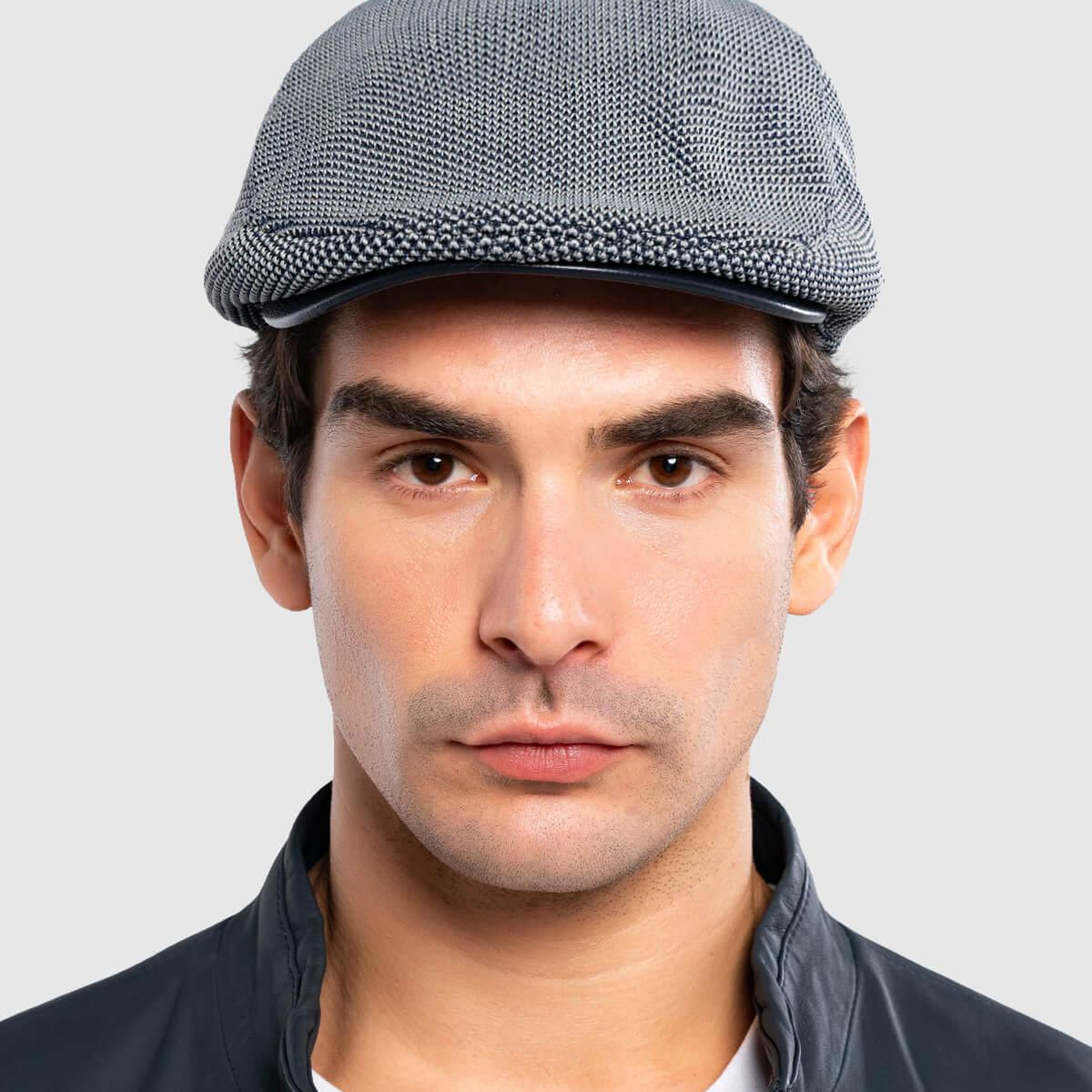 Tamer Tanca Erkek Deri & Tekstil Lacivert Kasket Şapka