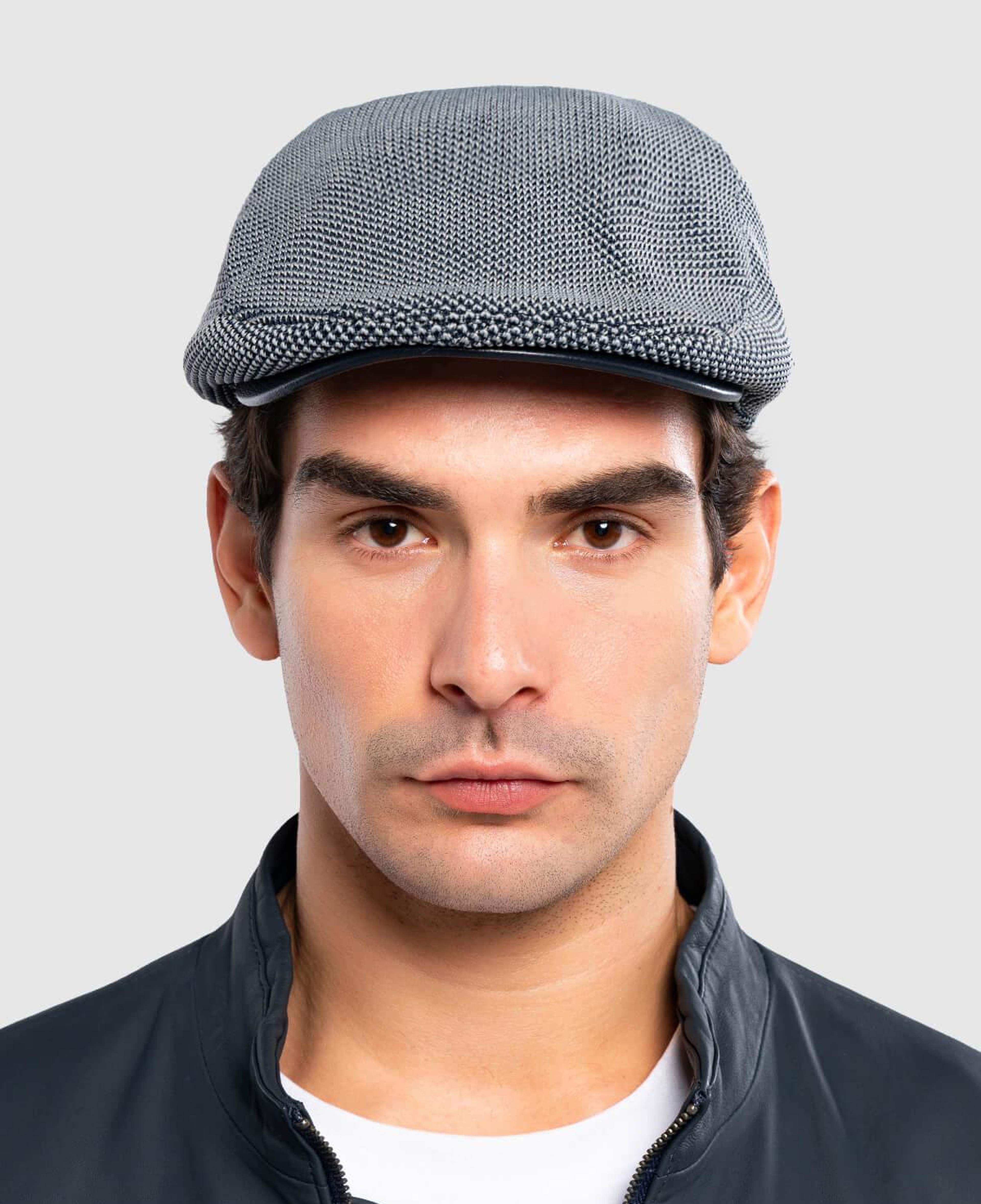 Tamer Tanca Erkek Deri & Tekstil Lacivert Kasket Şapka