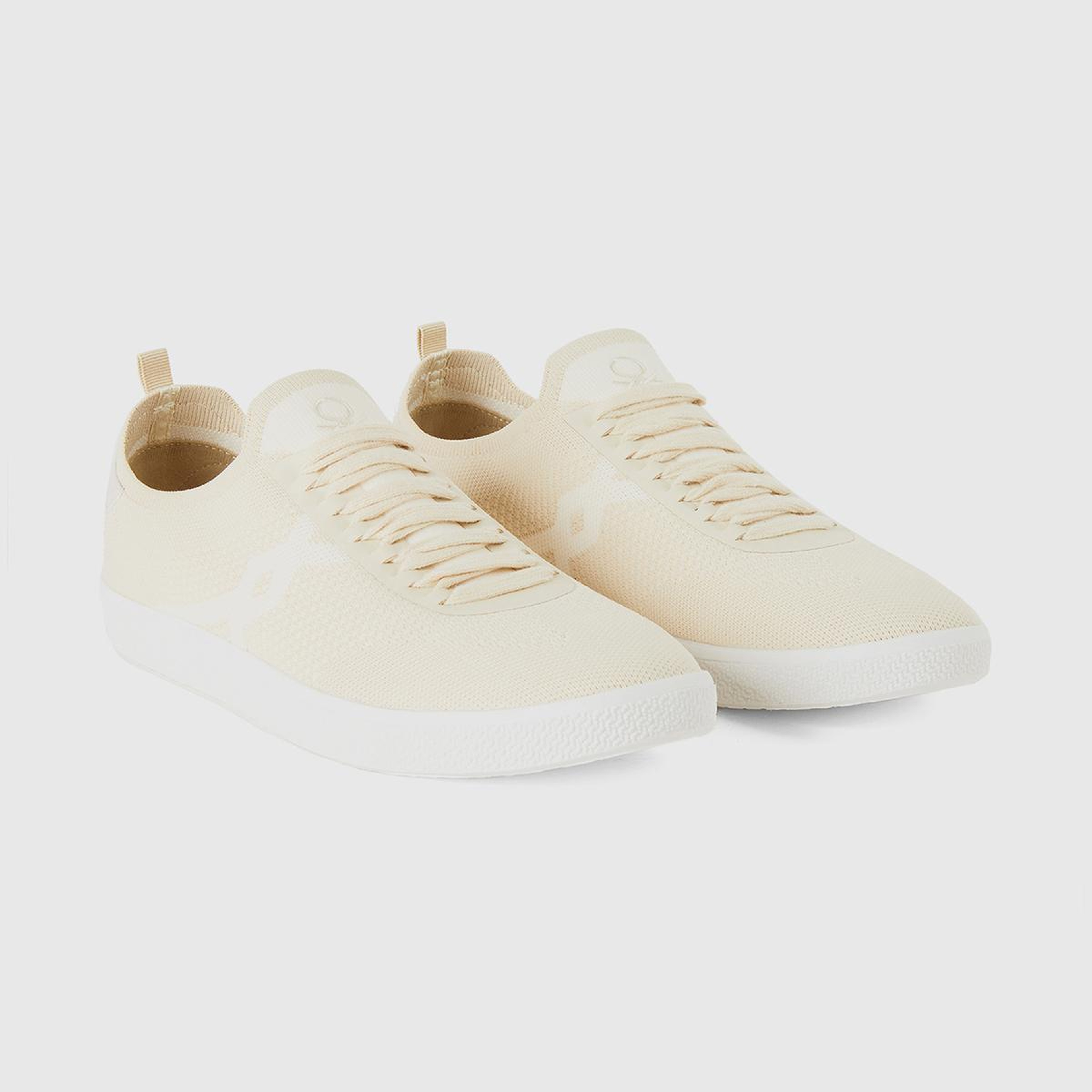 Kadın Krem Önü ve Arkası Logo Detaylı Çok Renkli Bağcıklı Sneaker