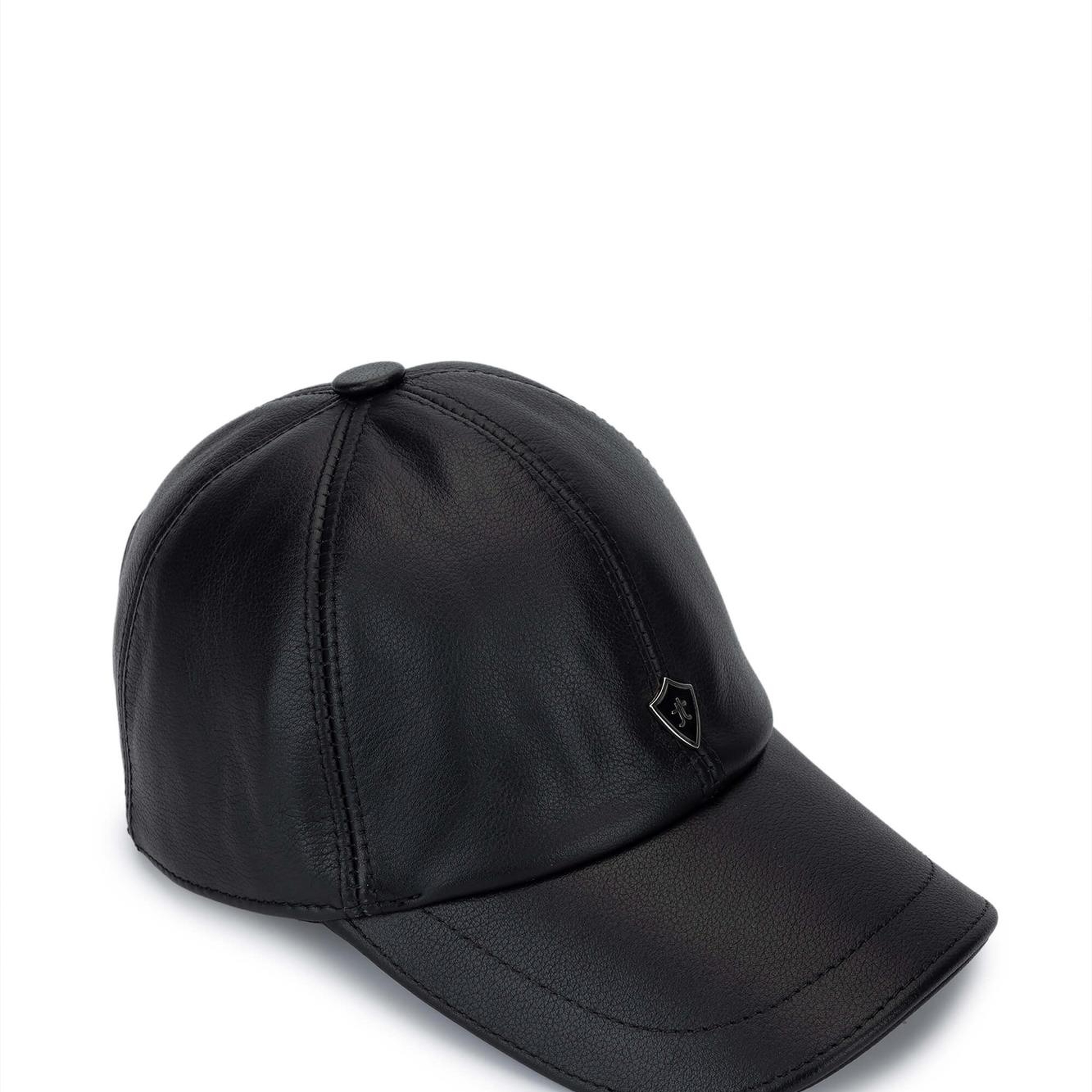 Tamer Tanca Erkek Hakiki Deri Siyah Şapka