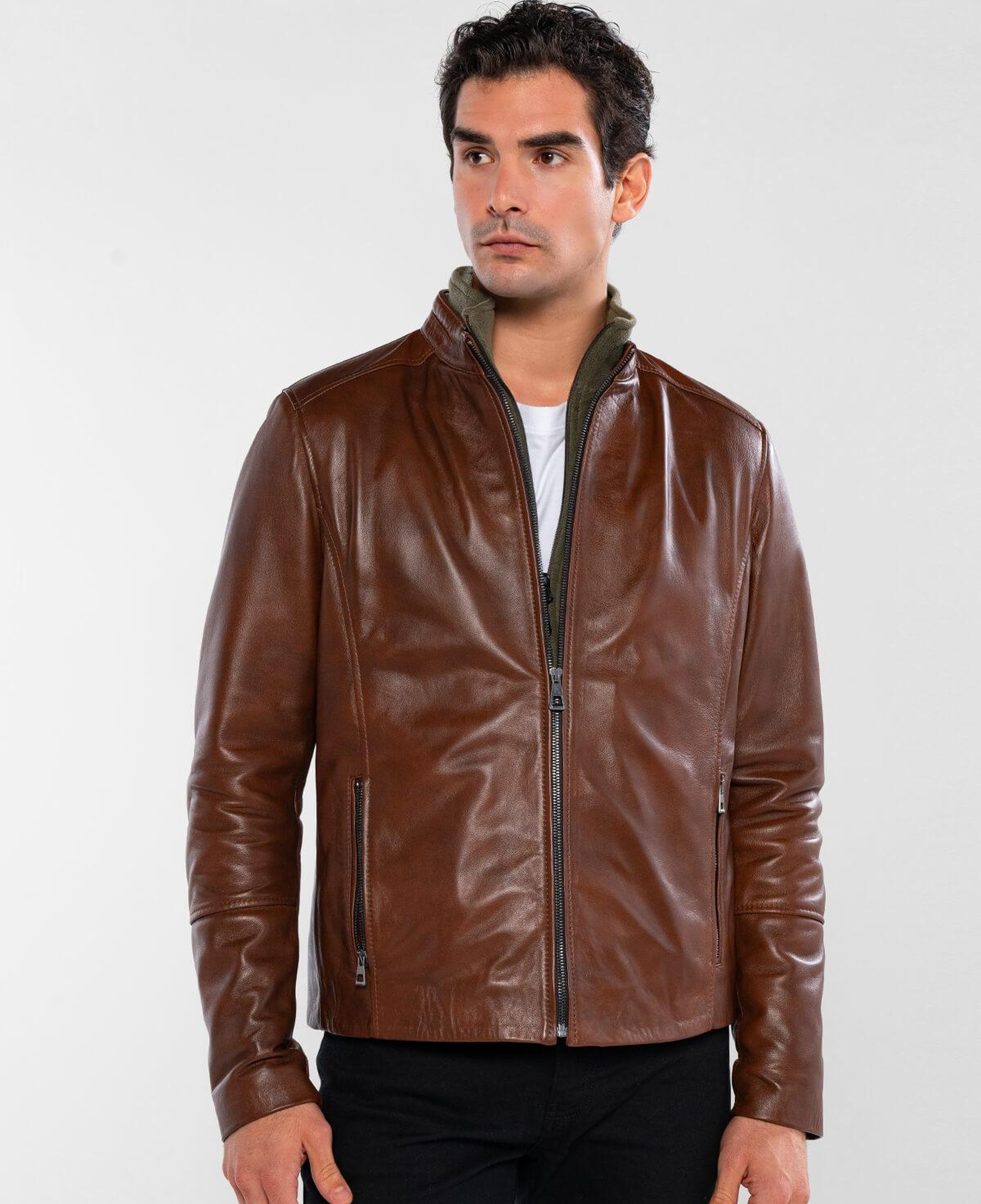 Tamer Tanca Erkek Hakiki Deri Fındık Deri Mont