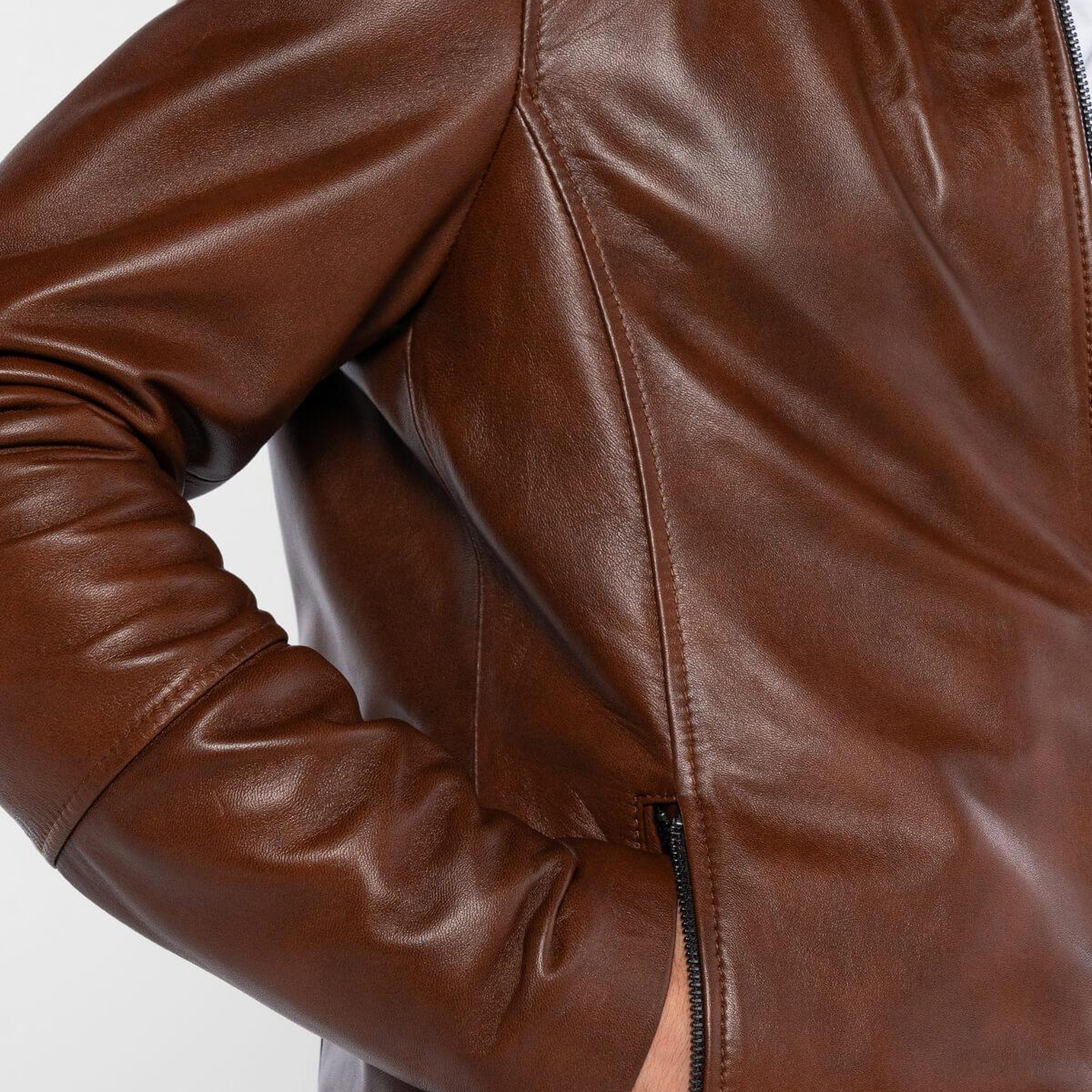 Tamer Tanca Erkek Hakiki Deri Fındık Deri Mont