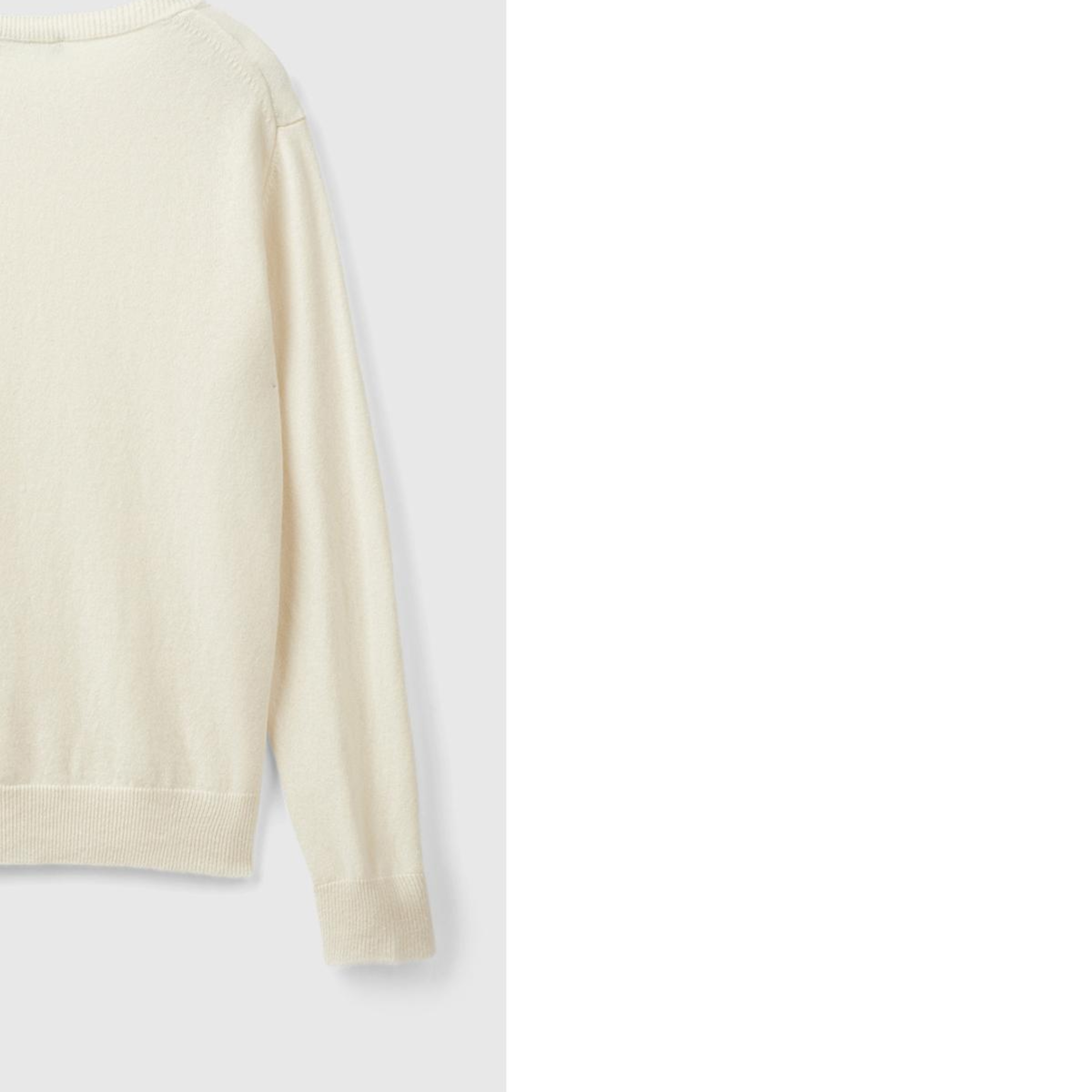 Kadın Krem %100 Merino Bisiklet Yaka Kazak