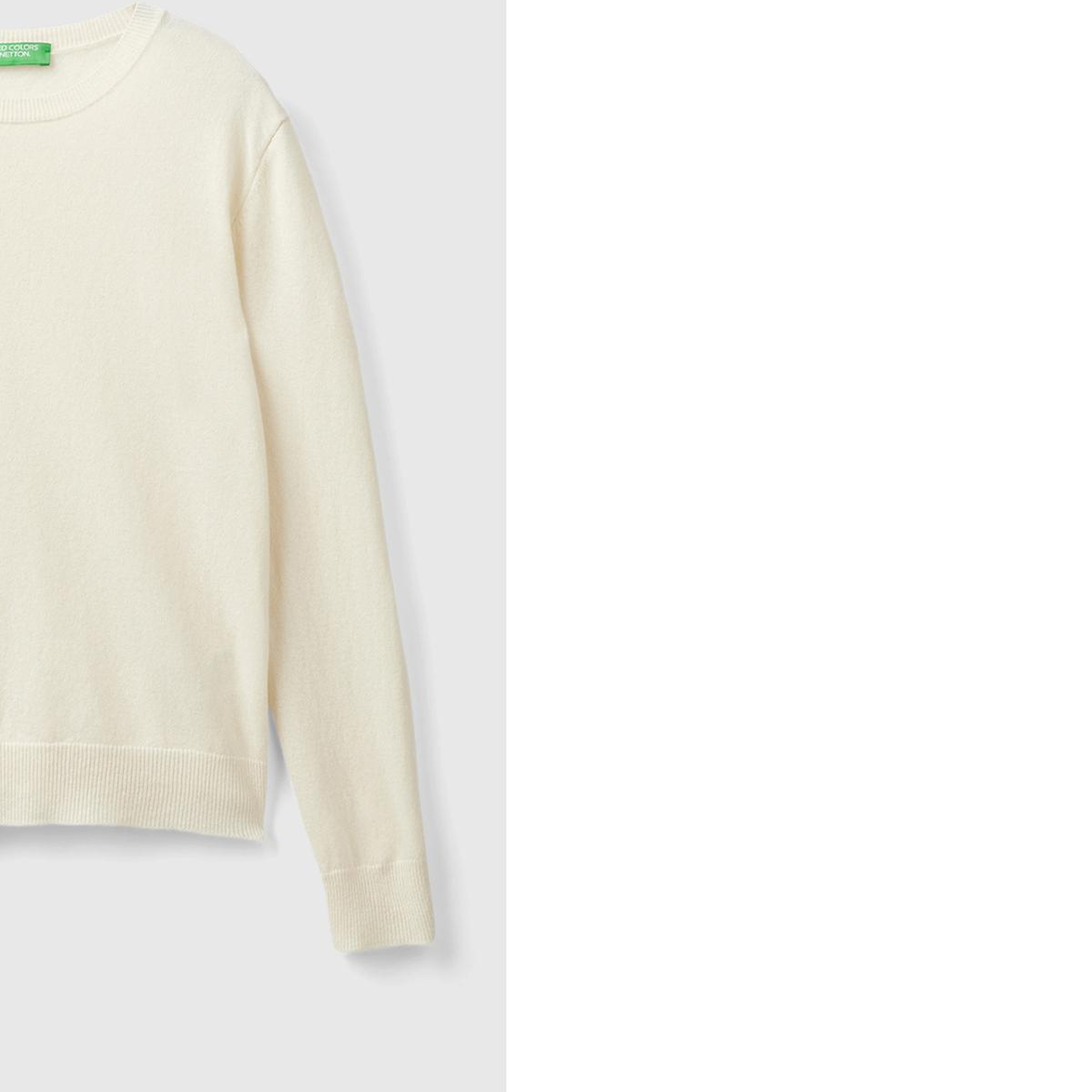 Kadın Krem %100 Merino Bisiklet Yaka Kazak