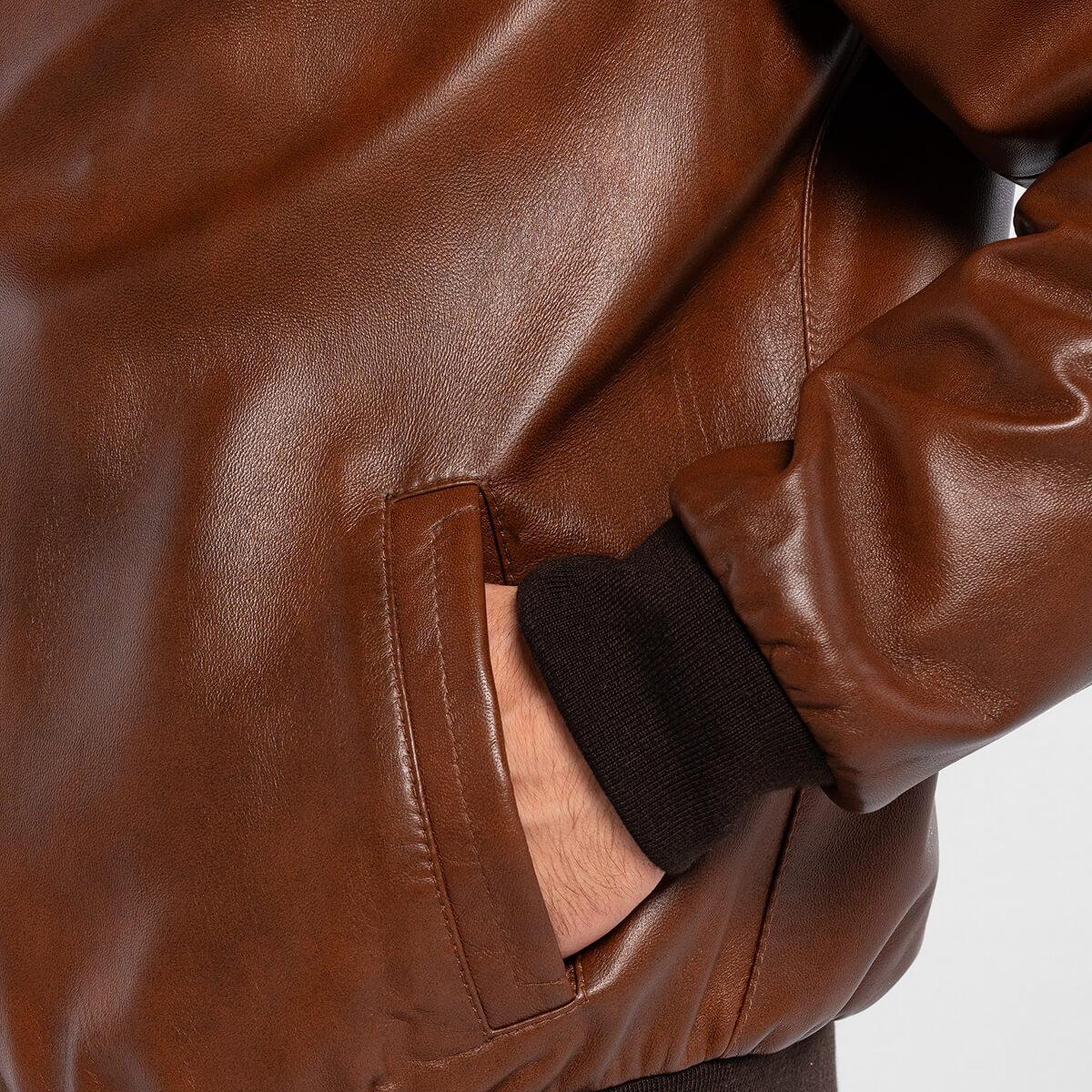 Tamer Tanca Erkek Hakiki Deri Fındık Deri Mont