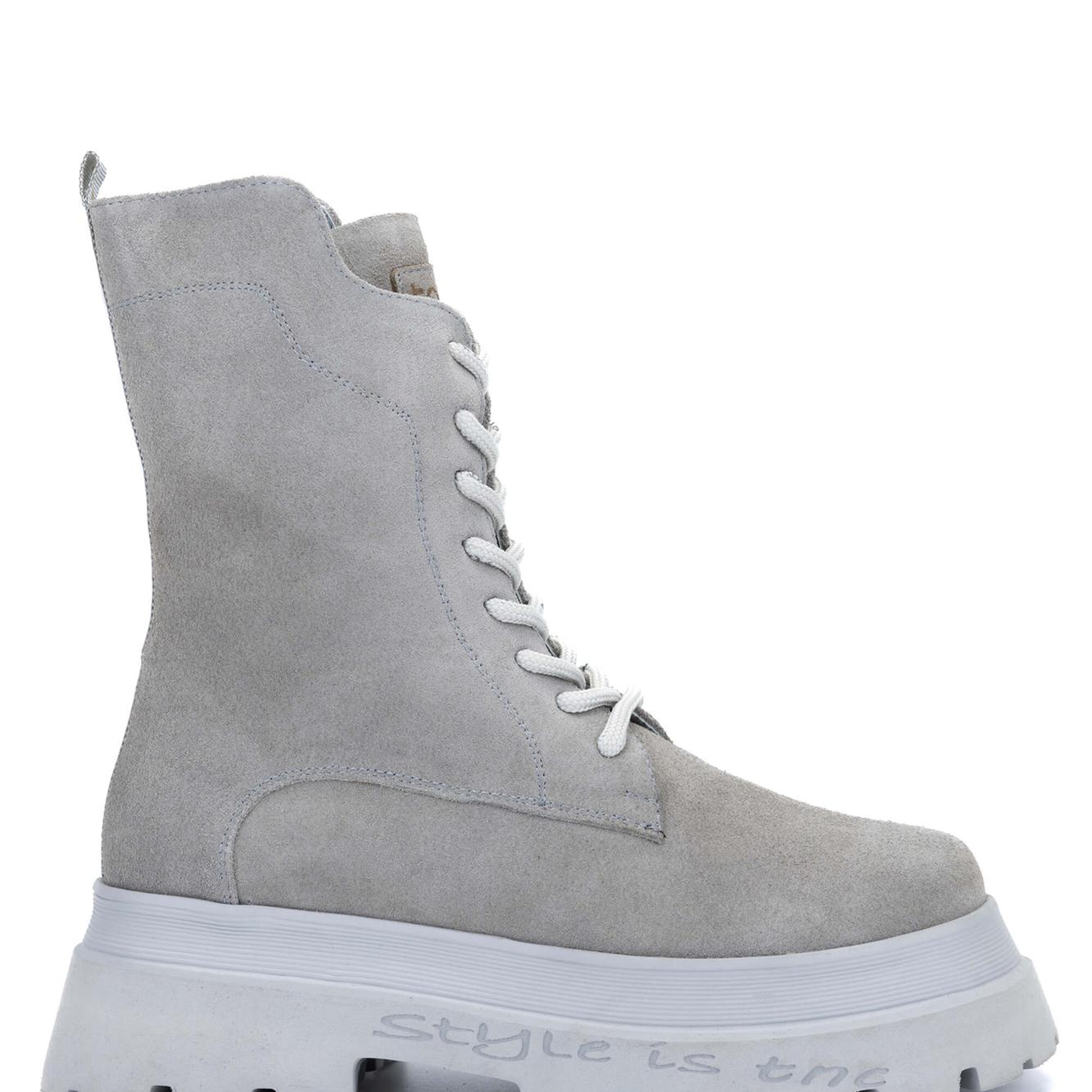 Tamer Tanca Kadın Hakiki Deri Gri POSTAL Bot