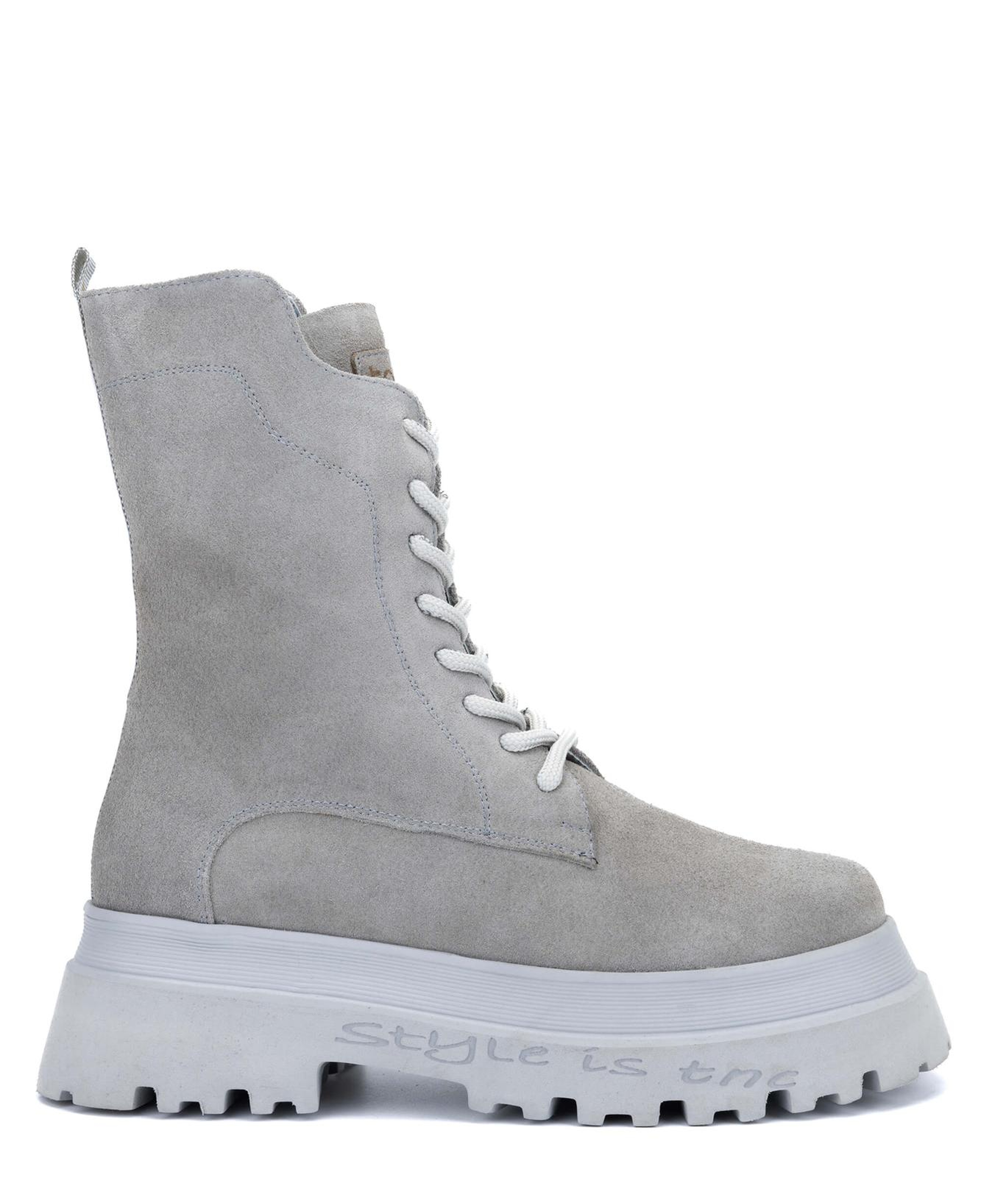 Tamer Tanca Kadın Hakiki Deri Gri POSTAL Bot