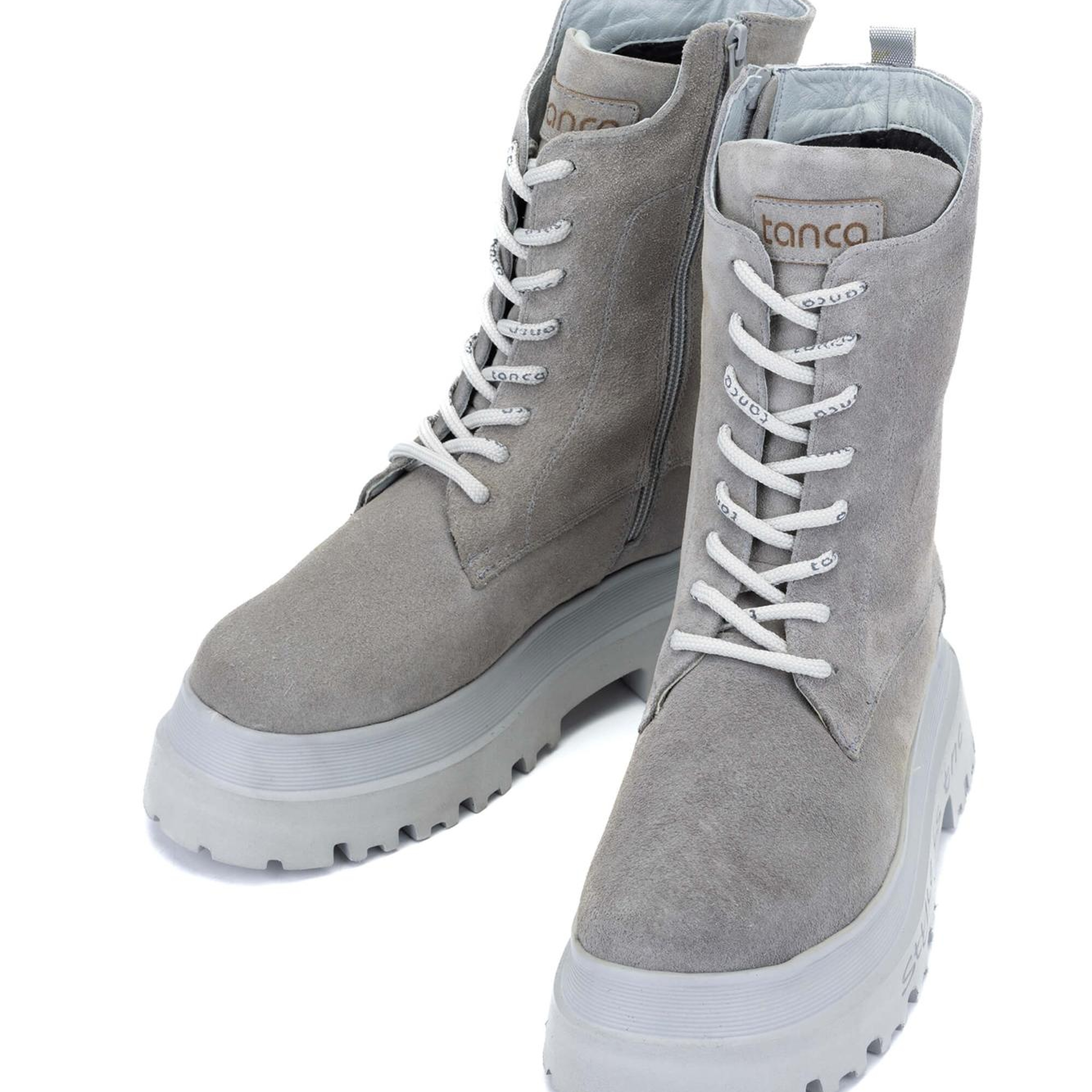 Tamer Tanca Kadın Hakiki Deri Gri POSTAL Bot