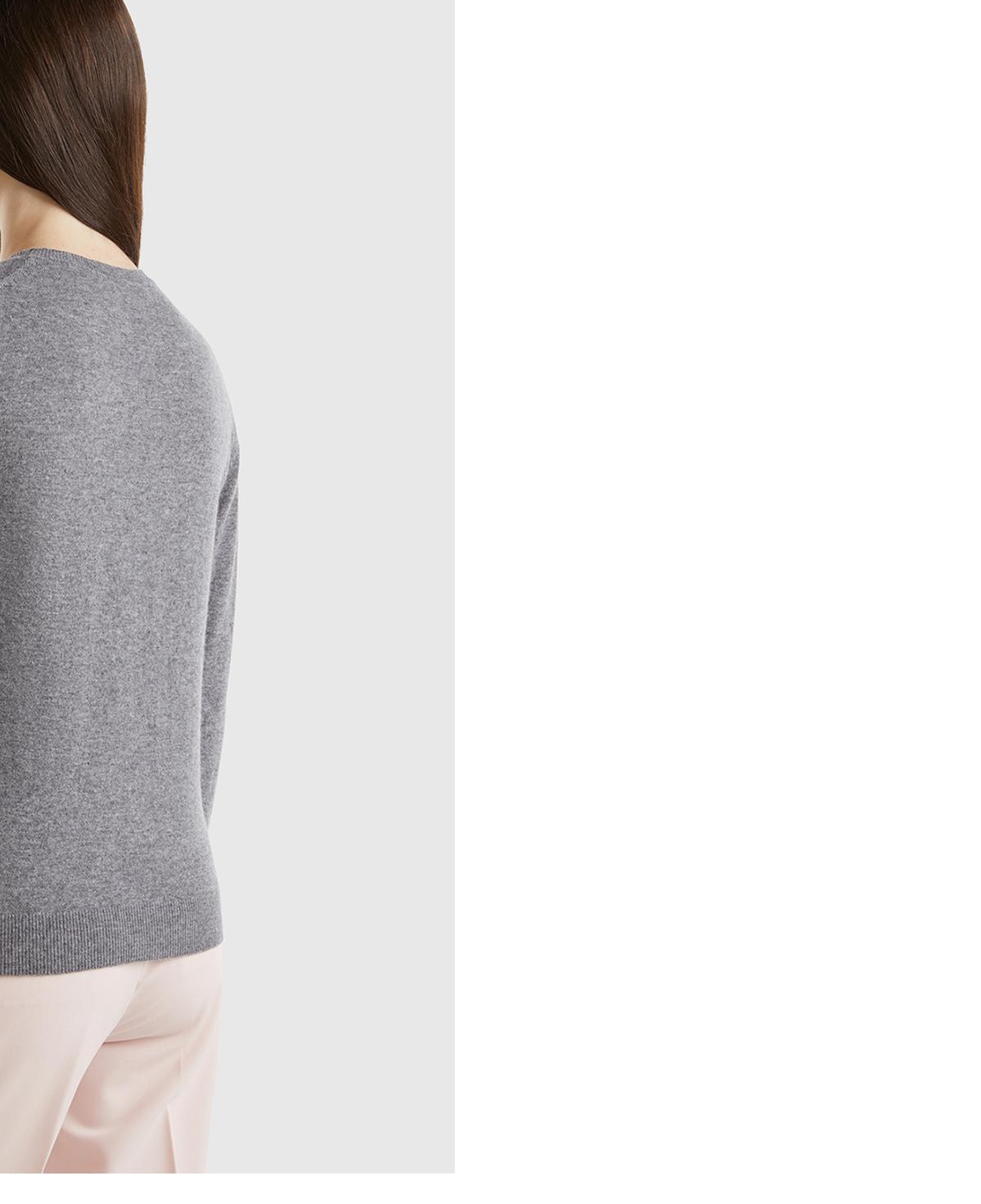 Kadın Antrasit Melanj %100 Merino Bisiklet Yaka Kazak