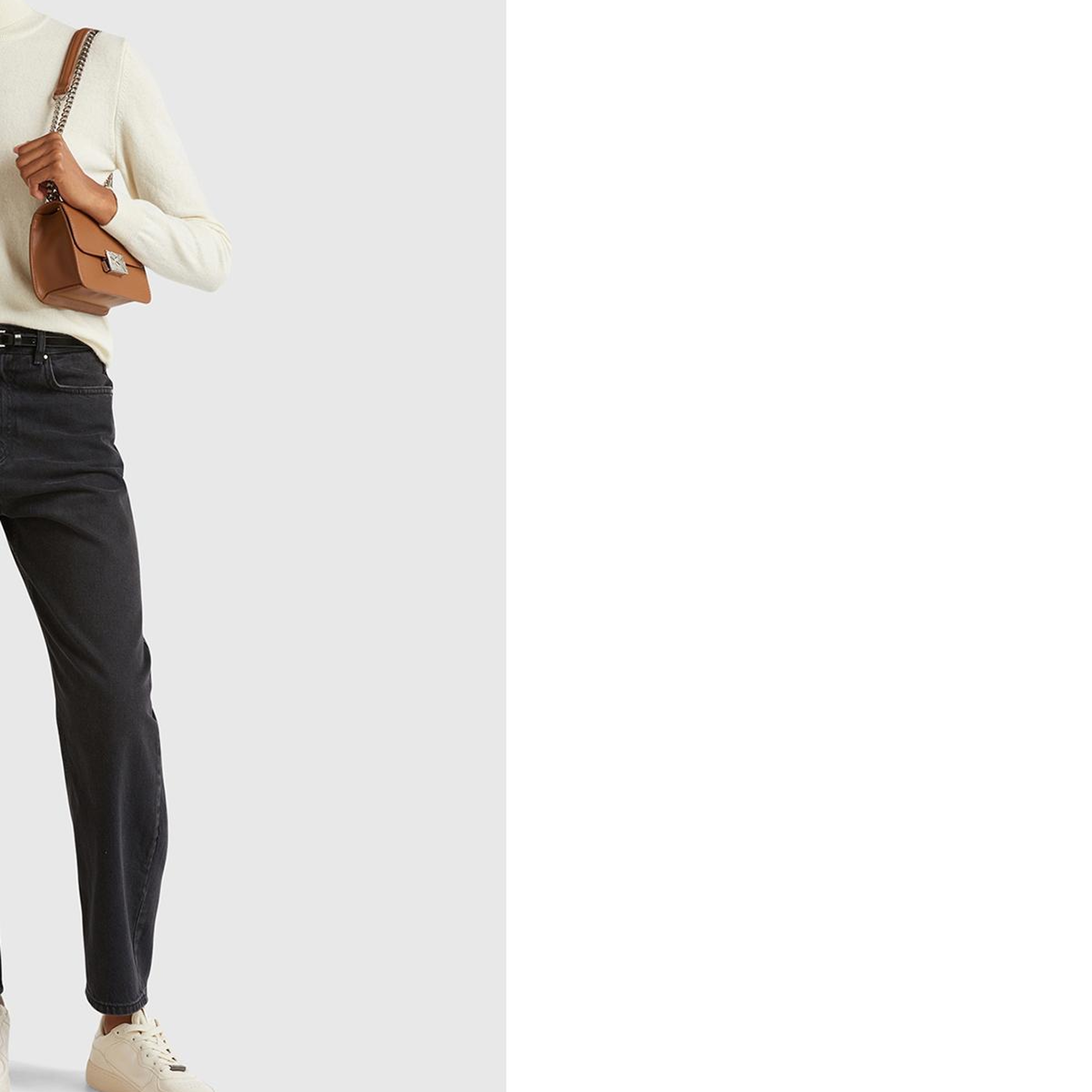 Kadın Krem %100 Merino Dik Yaka  Kazak