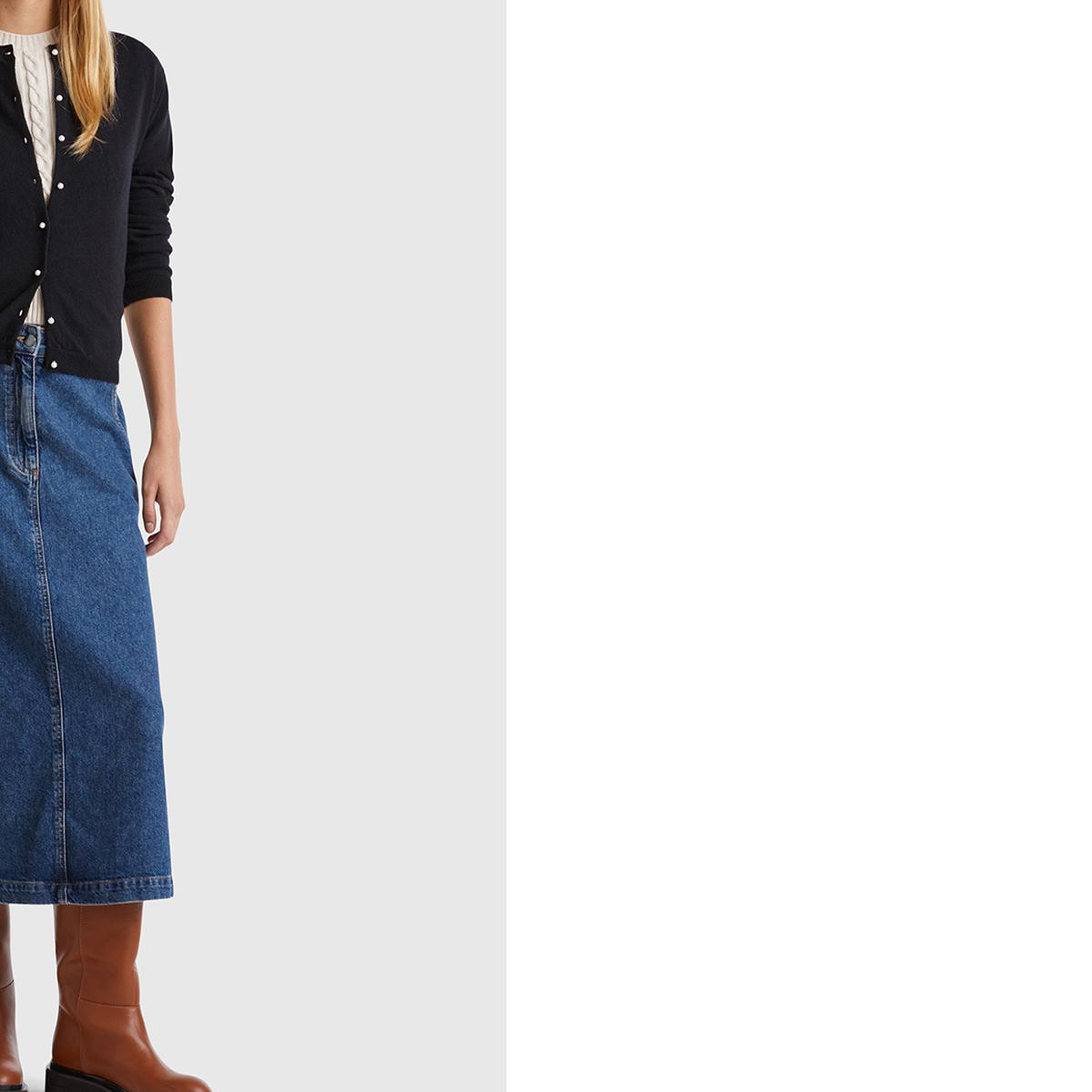 Kadın Siyah %100 Merino Bisiklet Yaka İnci Düğmeli  Hırka