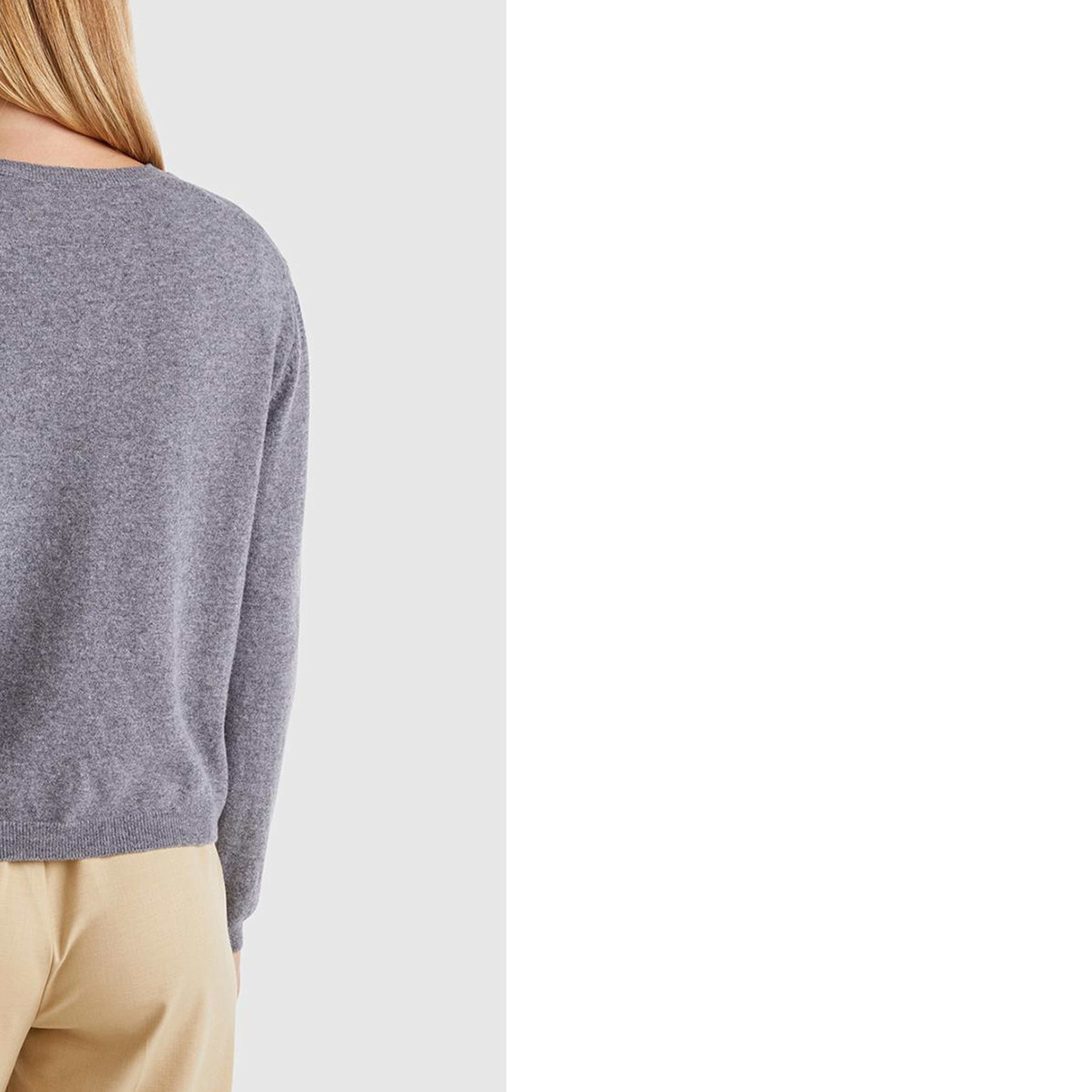 Kadın Antrasit Melanj %100 Merino Bisiklet Yaka İnci Düğmeli  Hırka