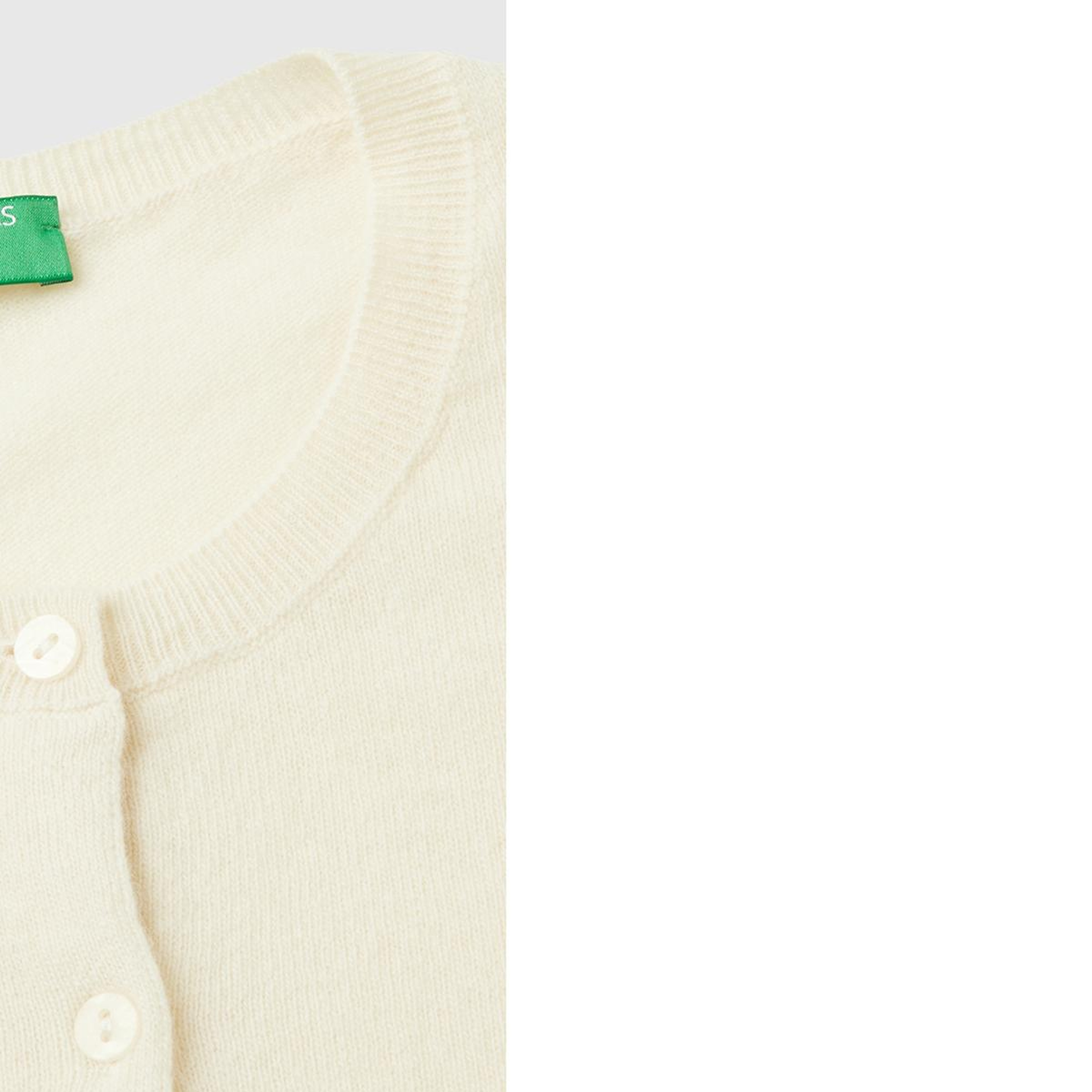 Kadın Krem %100 Merino Bisiklet Yaka  Hırka