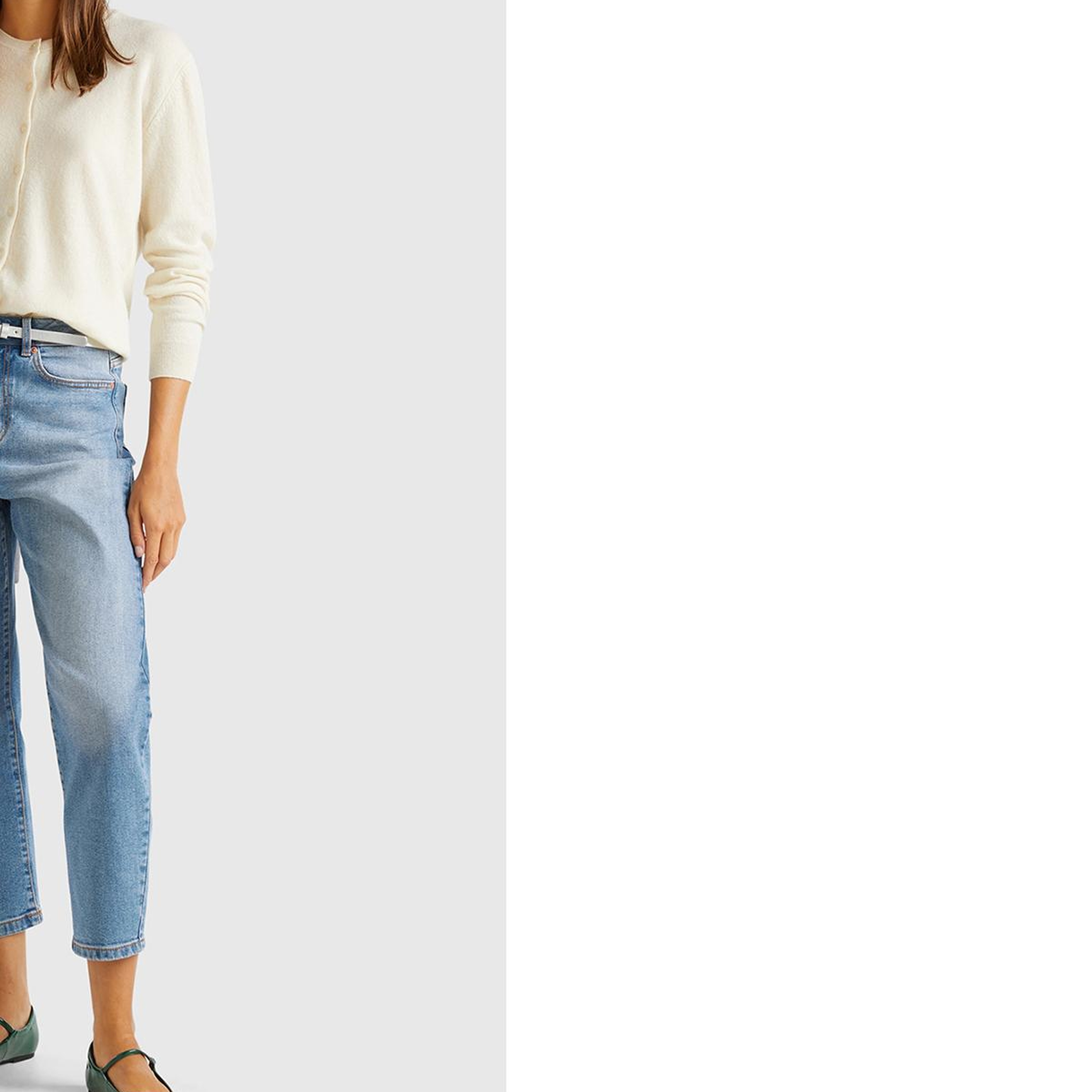 Kadın Krem %100 Merino Bisiklet Yaka  Hırka