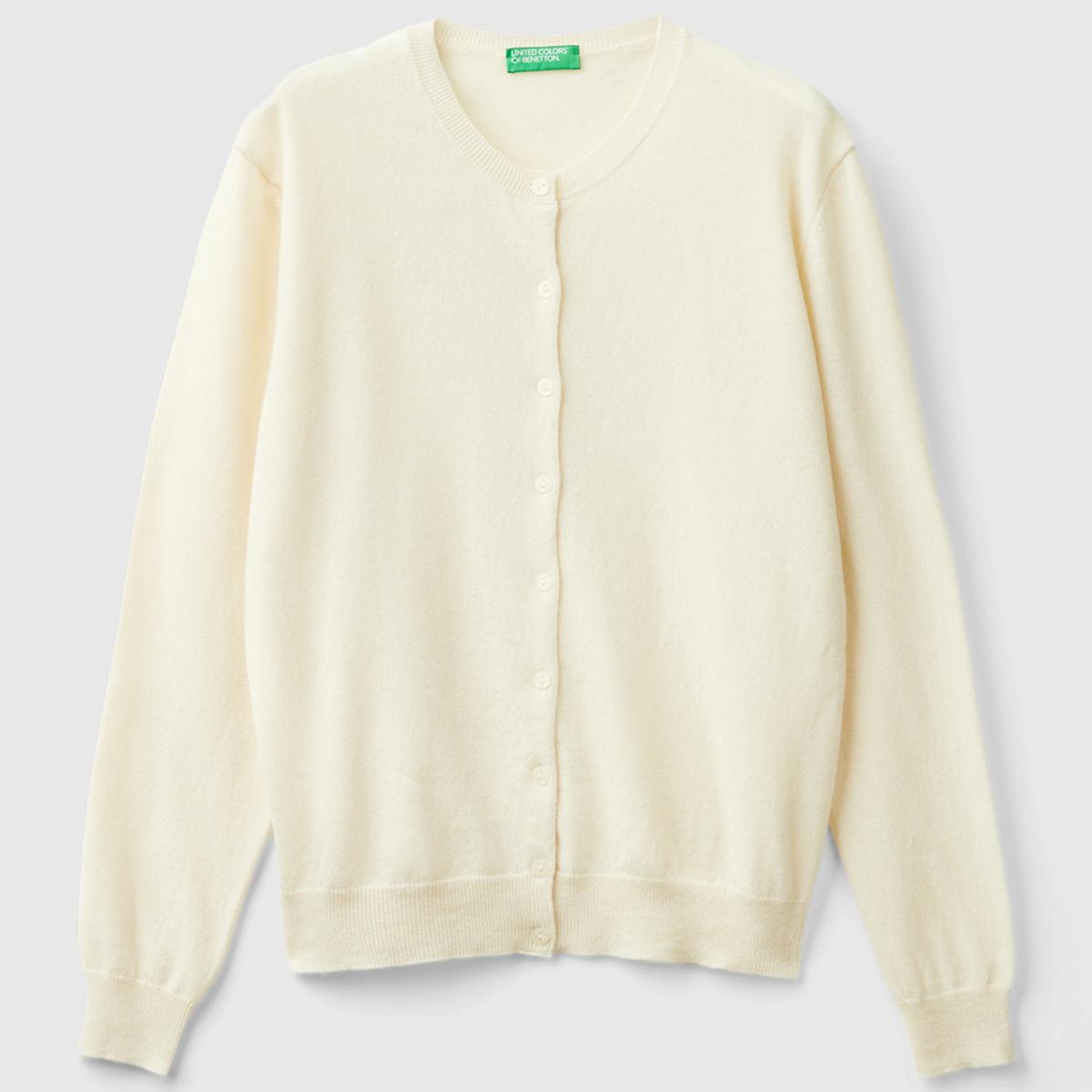 Kadın Krem %100 Merino Bisiklet Yaka  Hırka