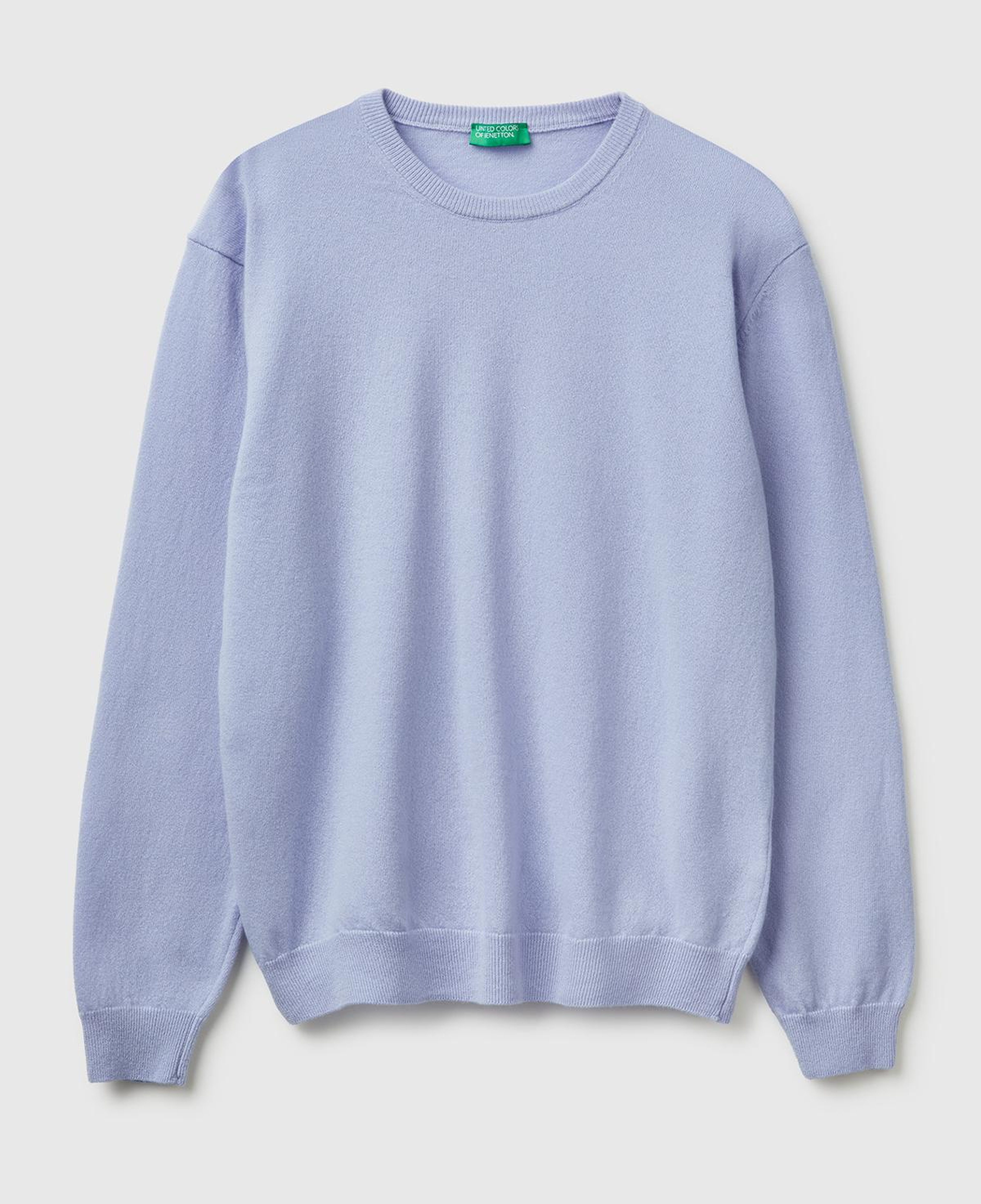 Erkek Bebek Mavisi %100 Merino Bisiklet Yaka Kazak