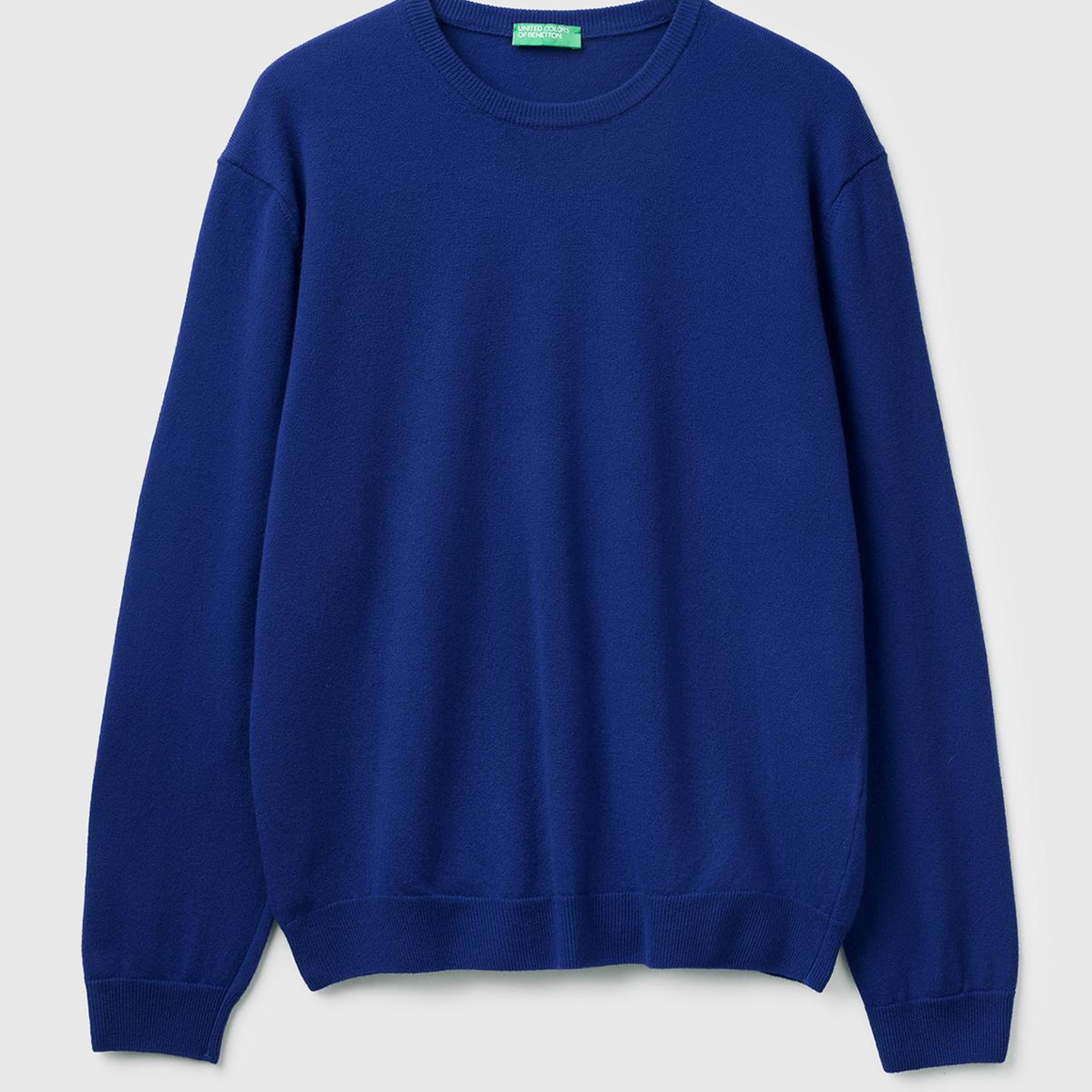 Erkek Çivit Mavi %100 Merino Bisiklet Yaka  Kazak