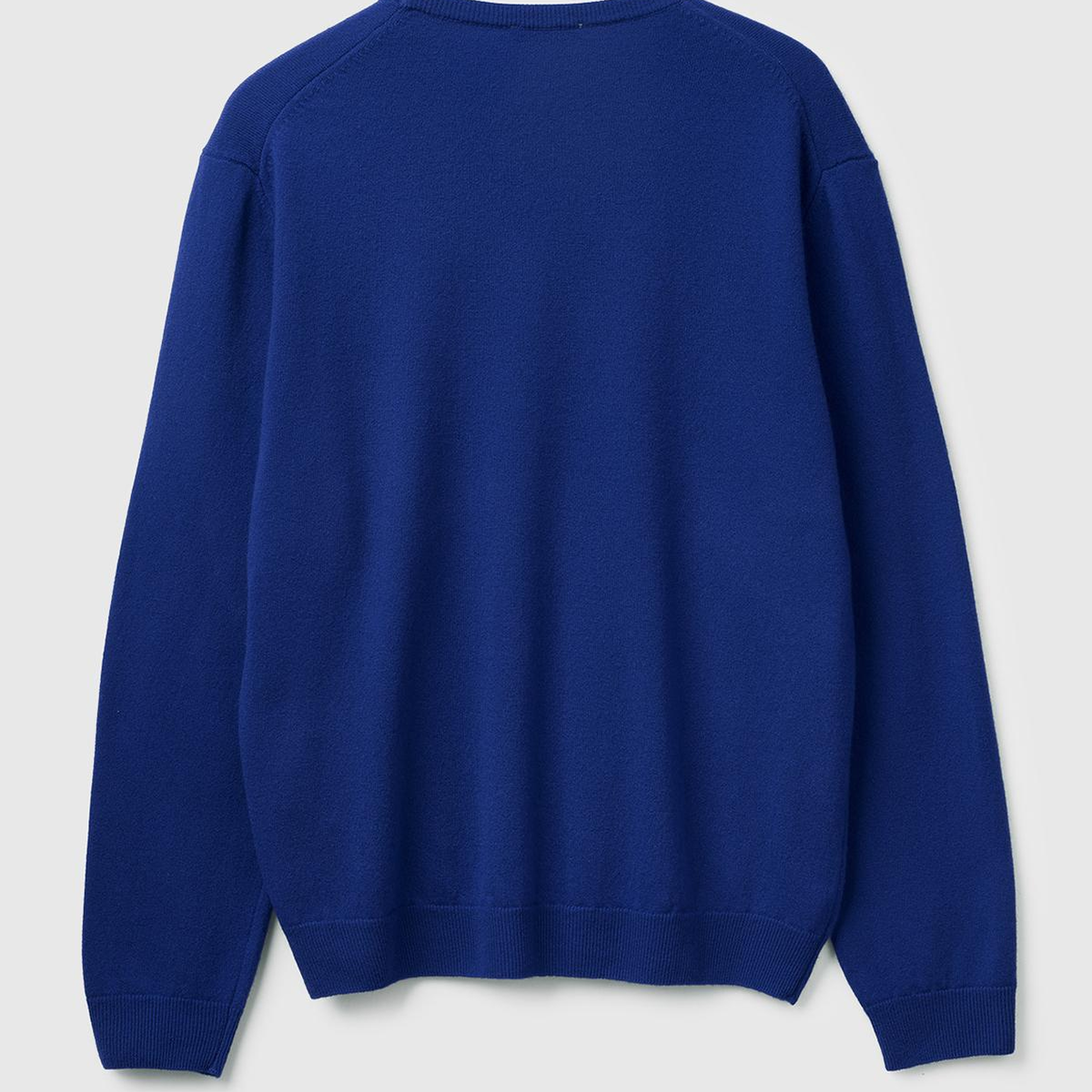 Erkek Çivit Mavi %100 Merino Bisiklet Yaka  Kazak