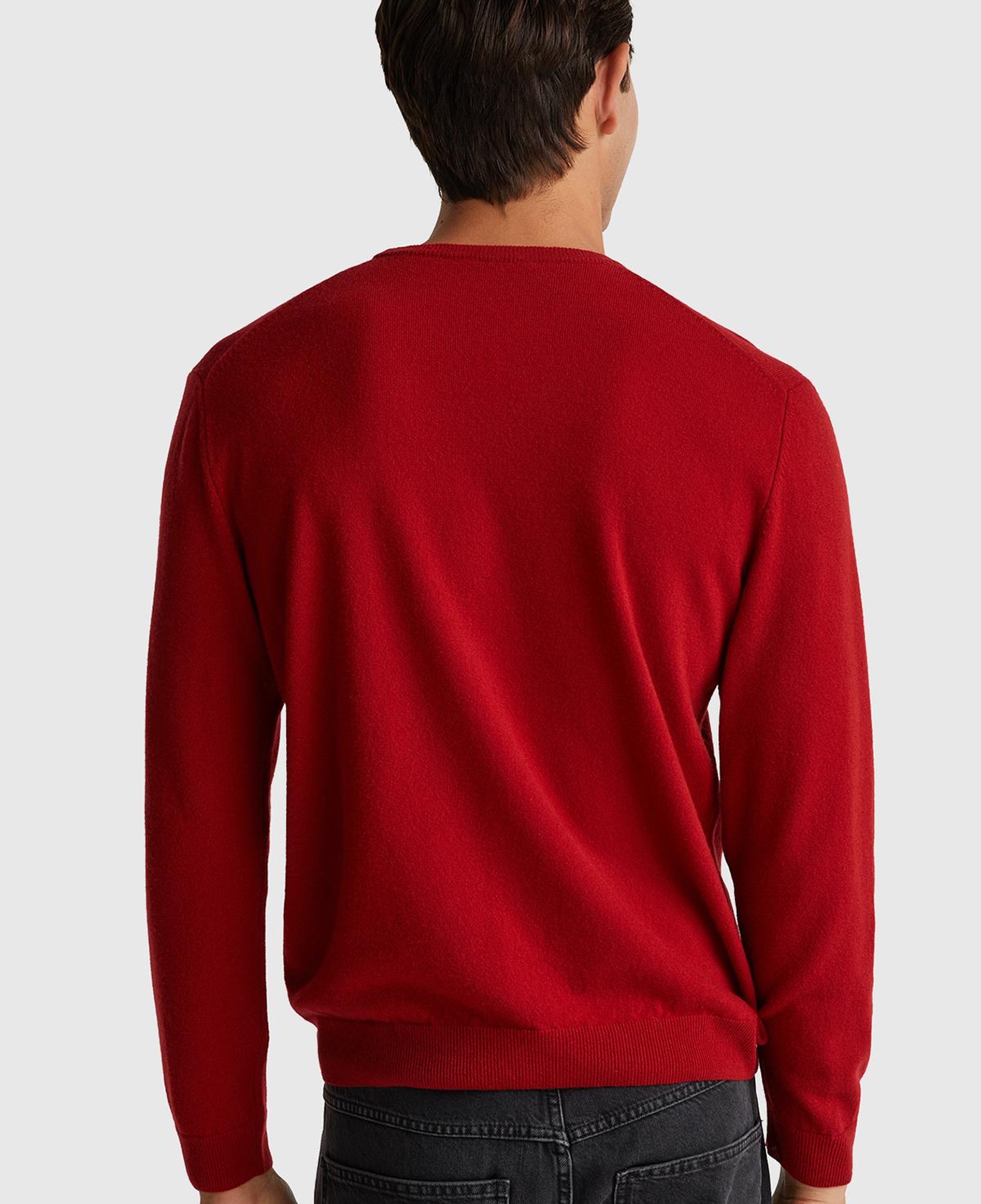 Erkek Bordo %100 Merino Bisiklet Yaka  Kazak