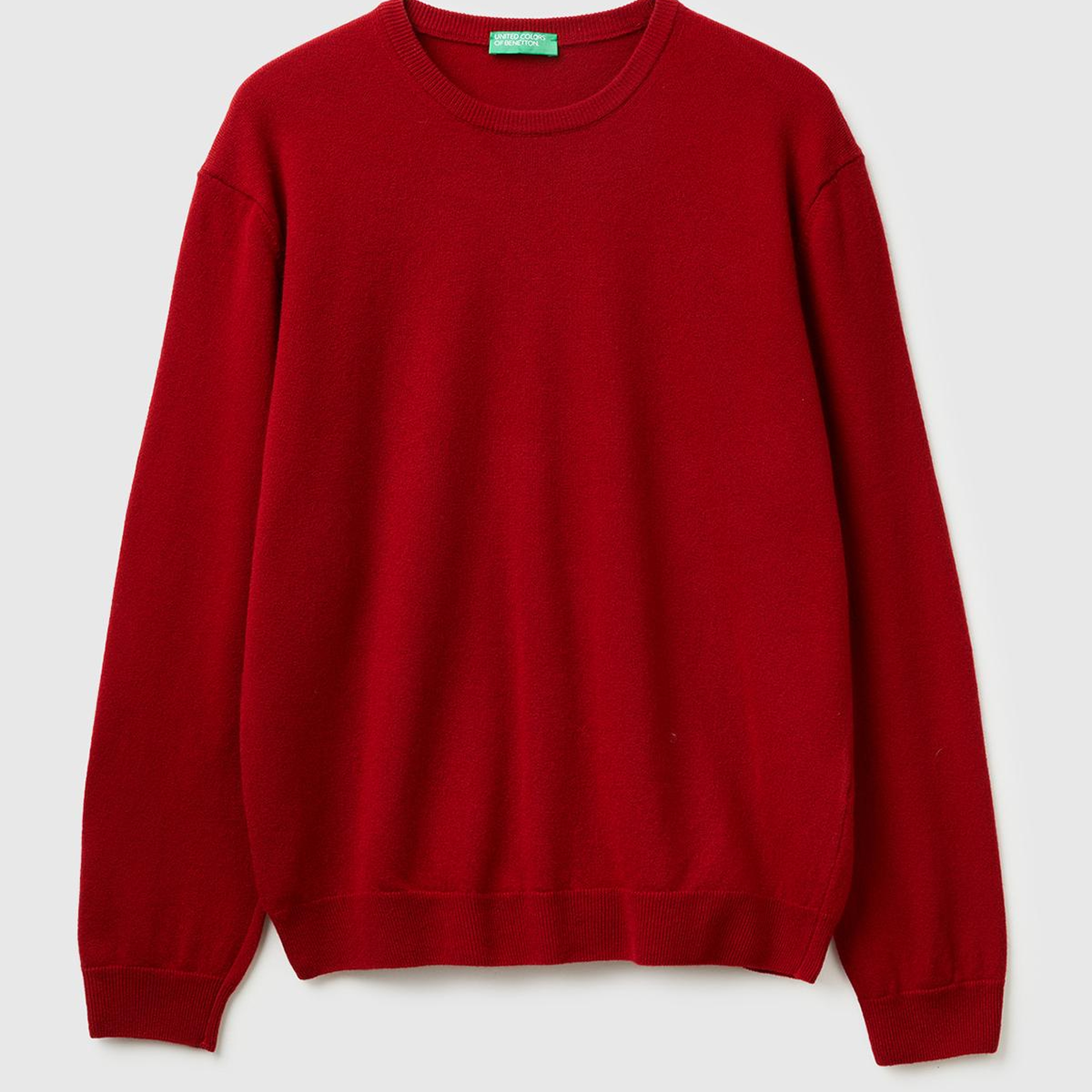 Erkek Bordo %100 Merino Bisiklet Yaka  Kazak