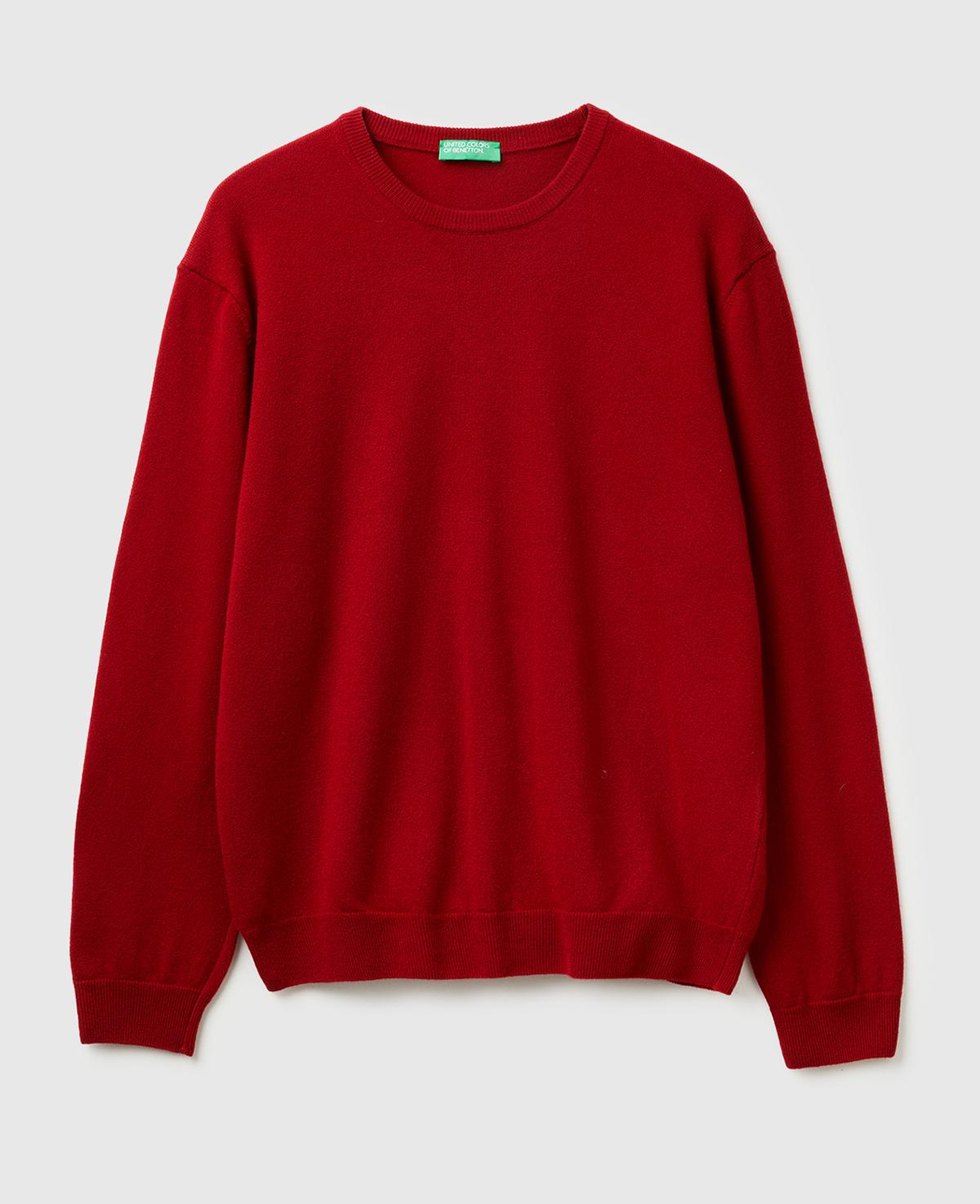 Erkek Bordo %100 Merino Bisiklet Yaka  Kazak