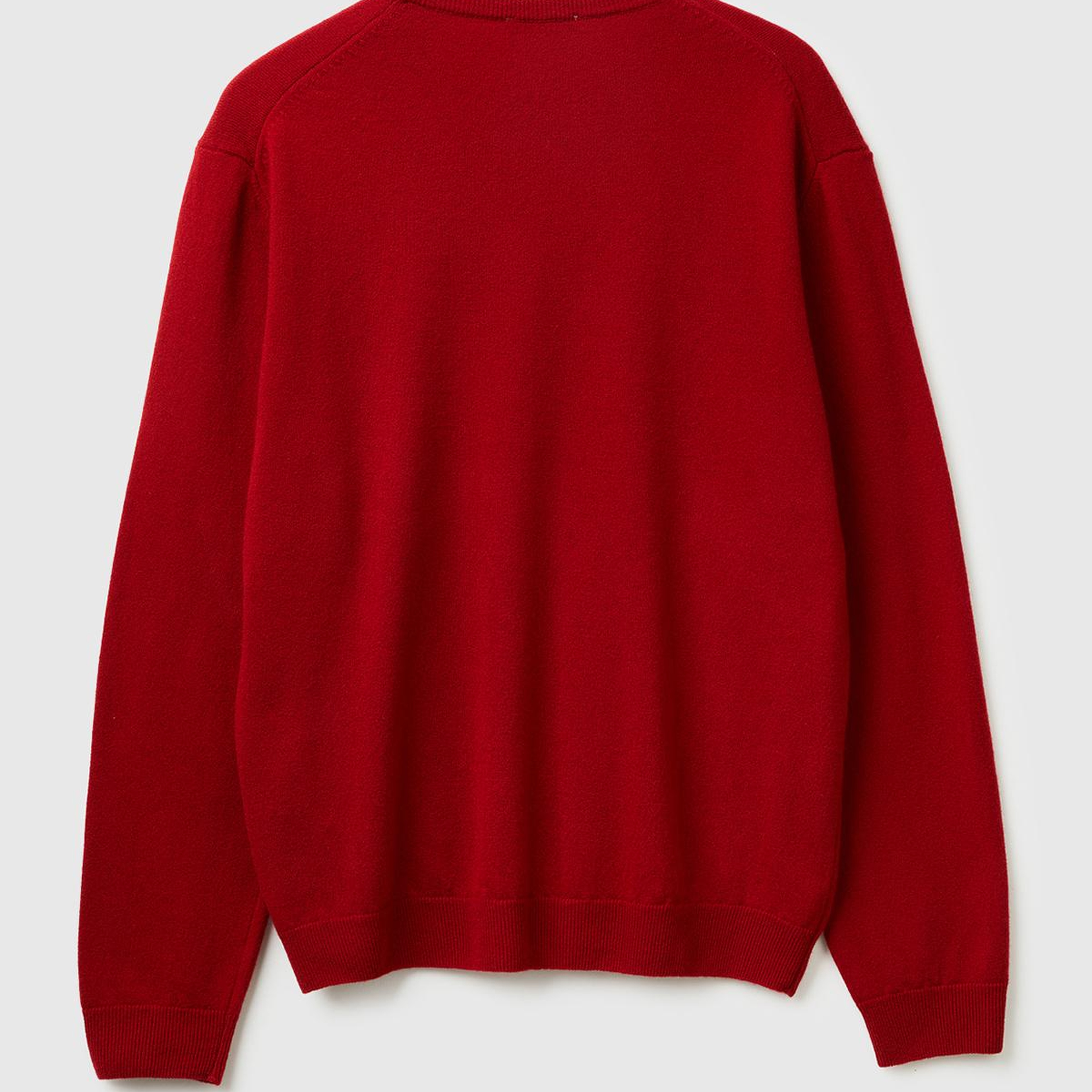 Erkek Bordo %100 Merino Bisiklet Yaka  Kazak