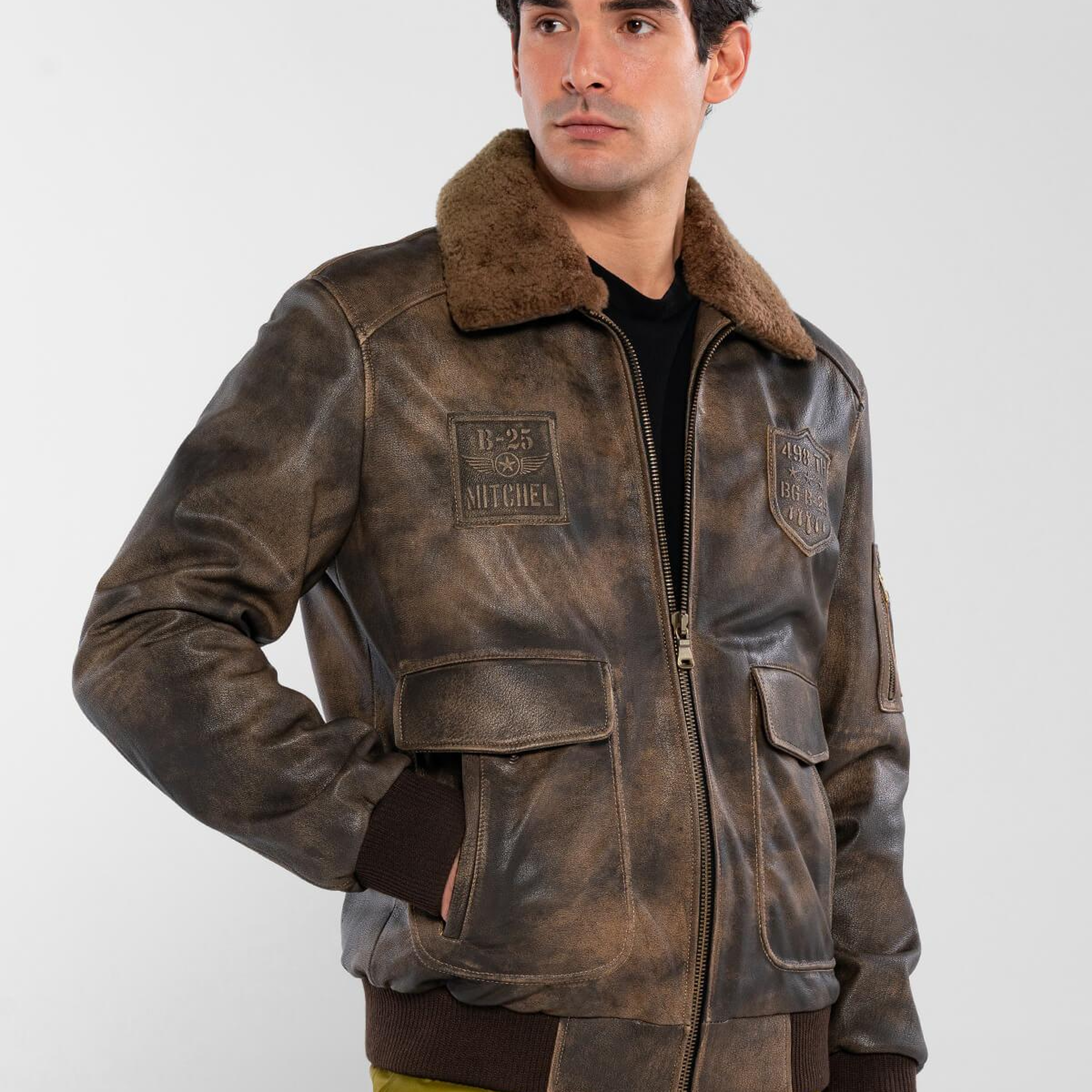 Tamer Tanca Erkek Hakiki Deri Viski Eskitme Deri Mont