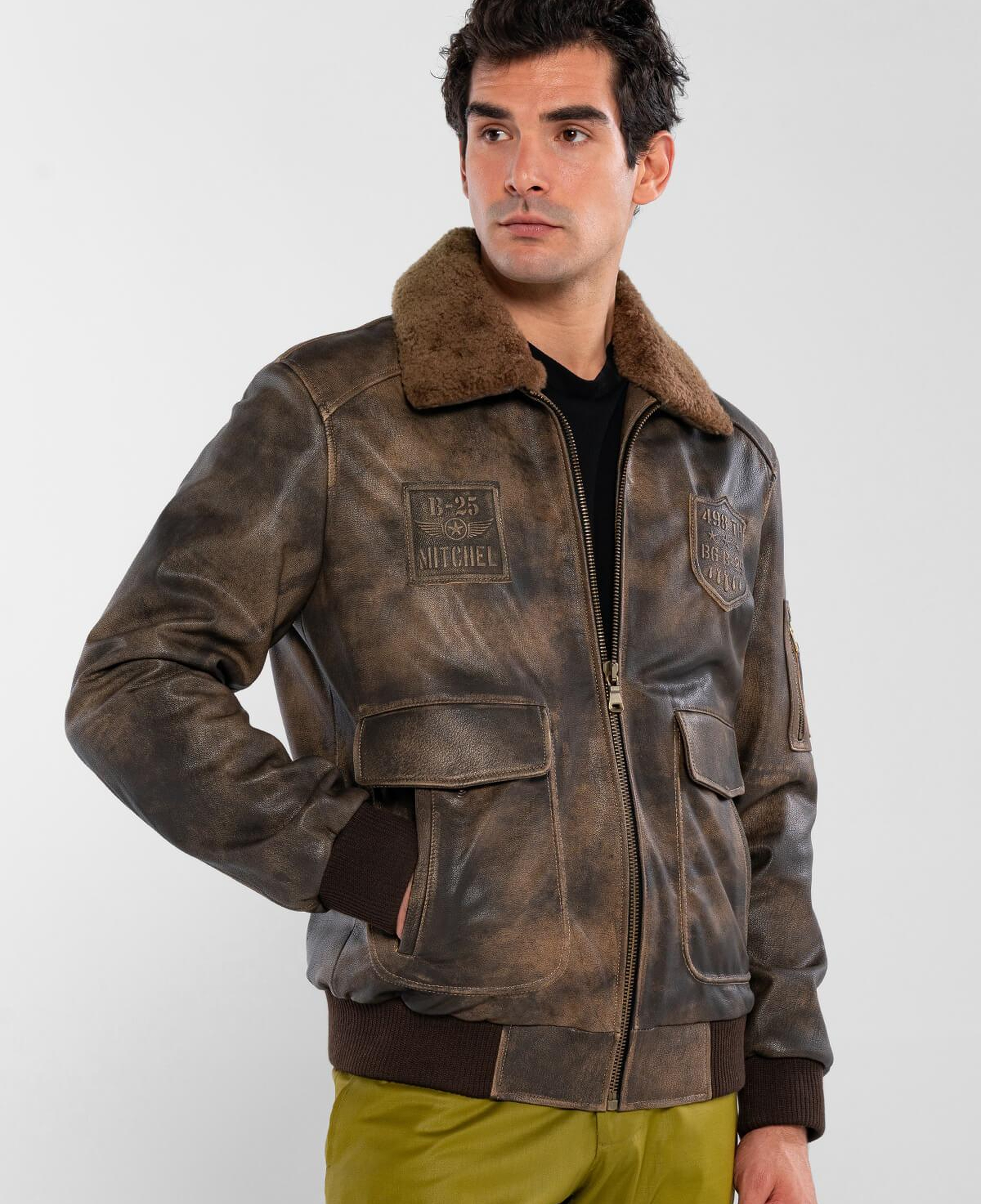 Tamer Tanca Erkek Hakiki Deri Viski Eskitme Deri Mont