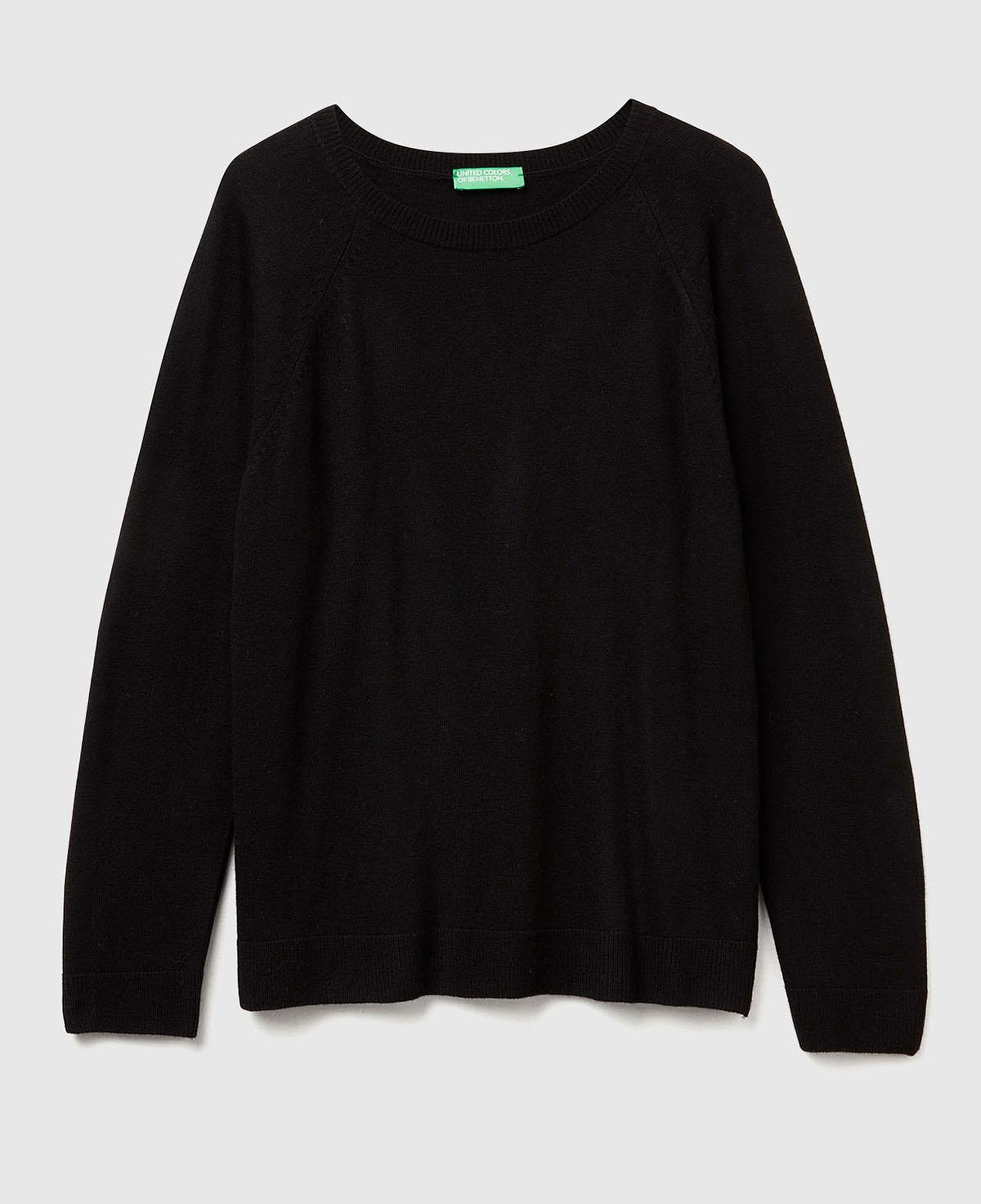 Kadın Sİyah Kaşmir Karışımlı Kazak