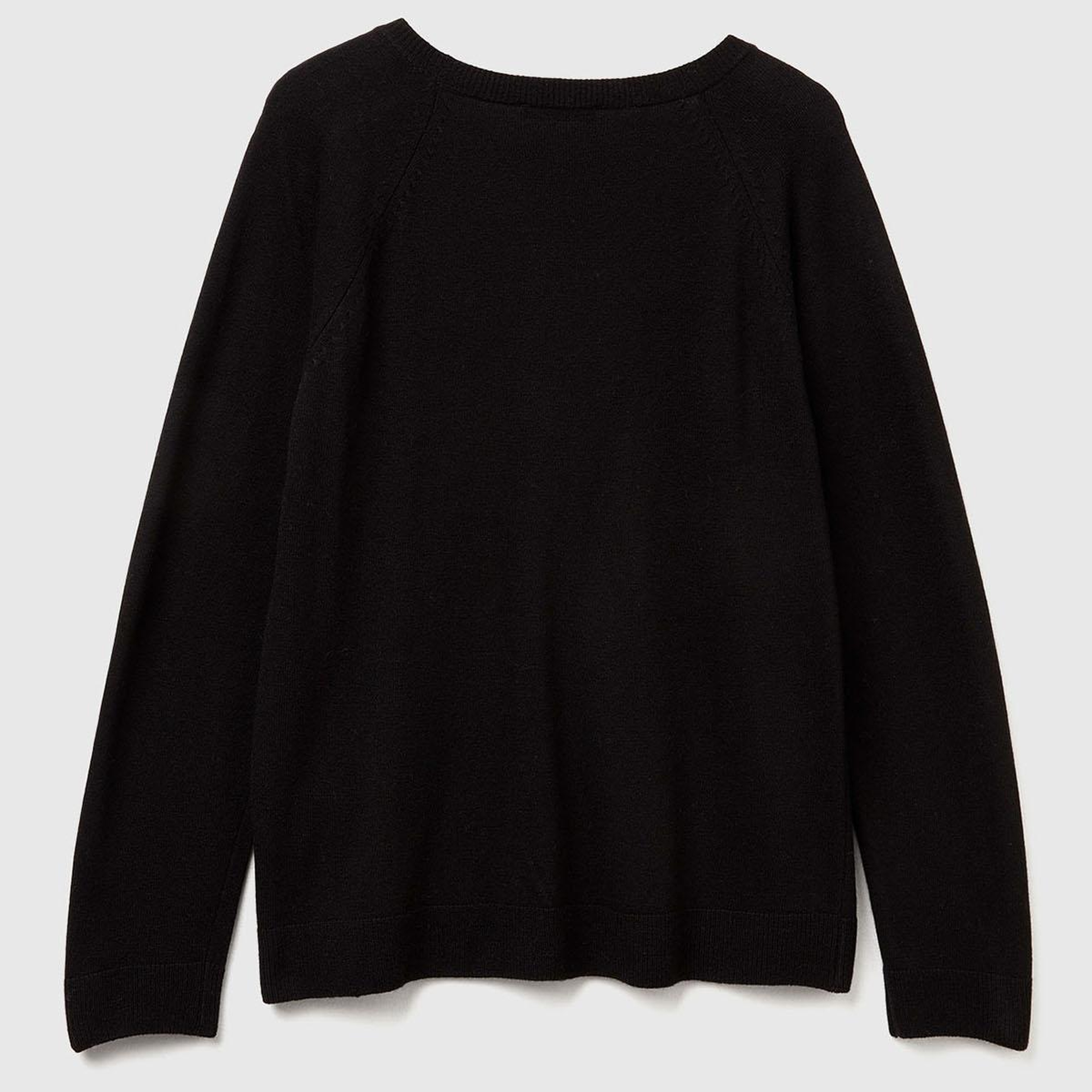 Kadın Sİyah Kaşmir Karışımlı Kazak