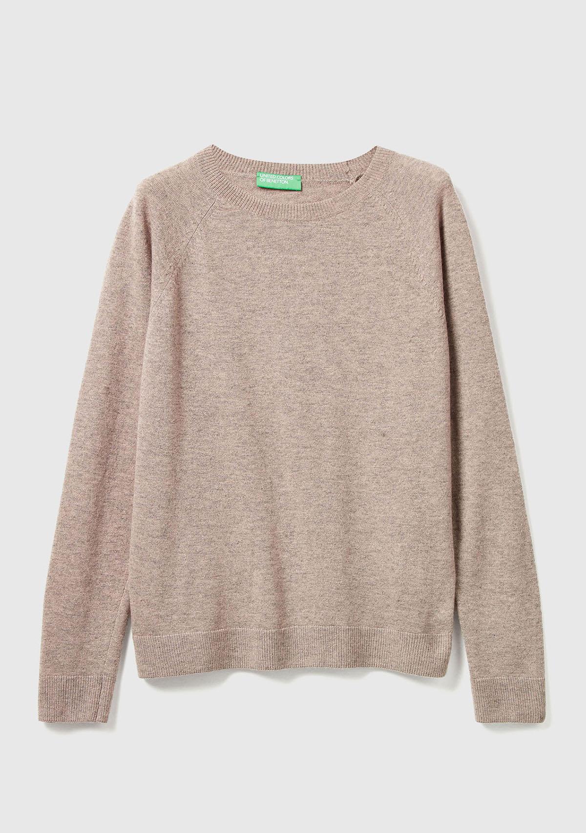 Kadın Taba Kaşmir Karışımlı Kazak