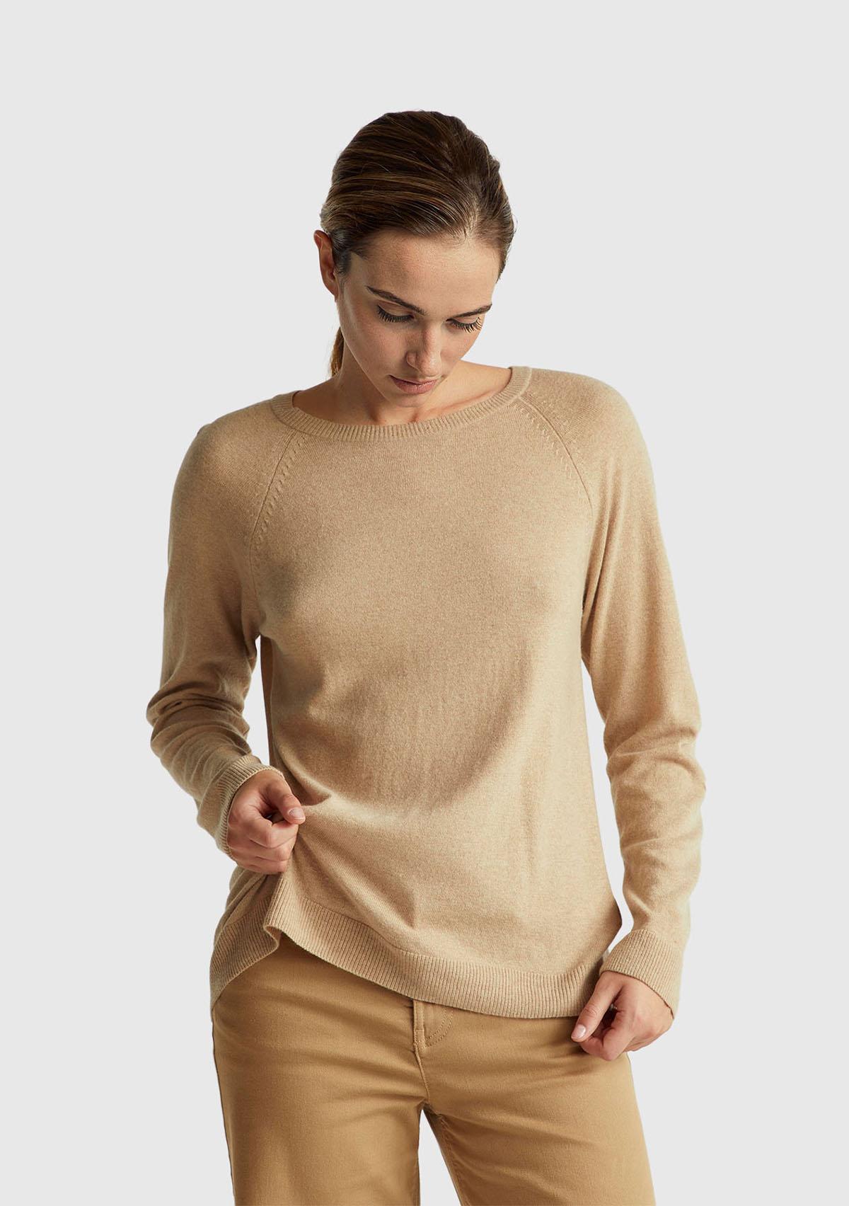 Kadın Turuncu Kaşmir Karışımlı Kazak