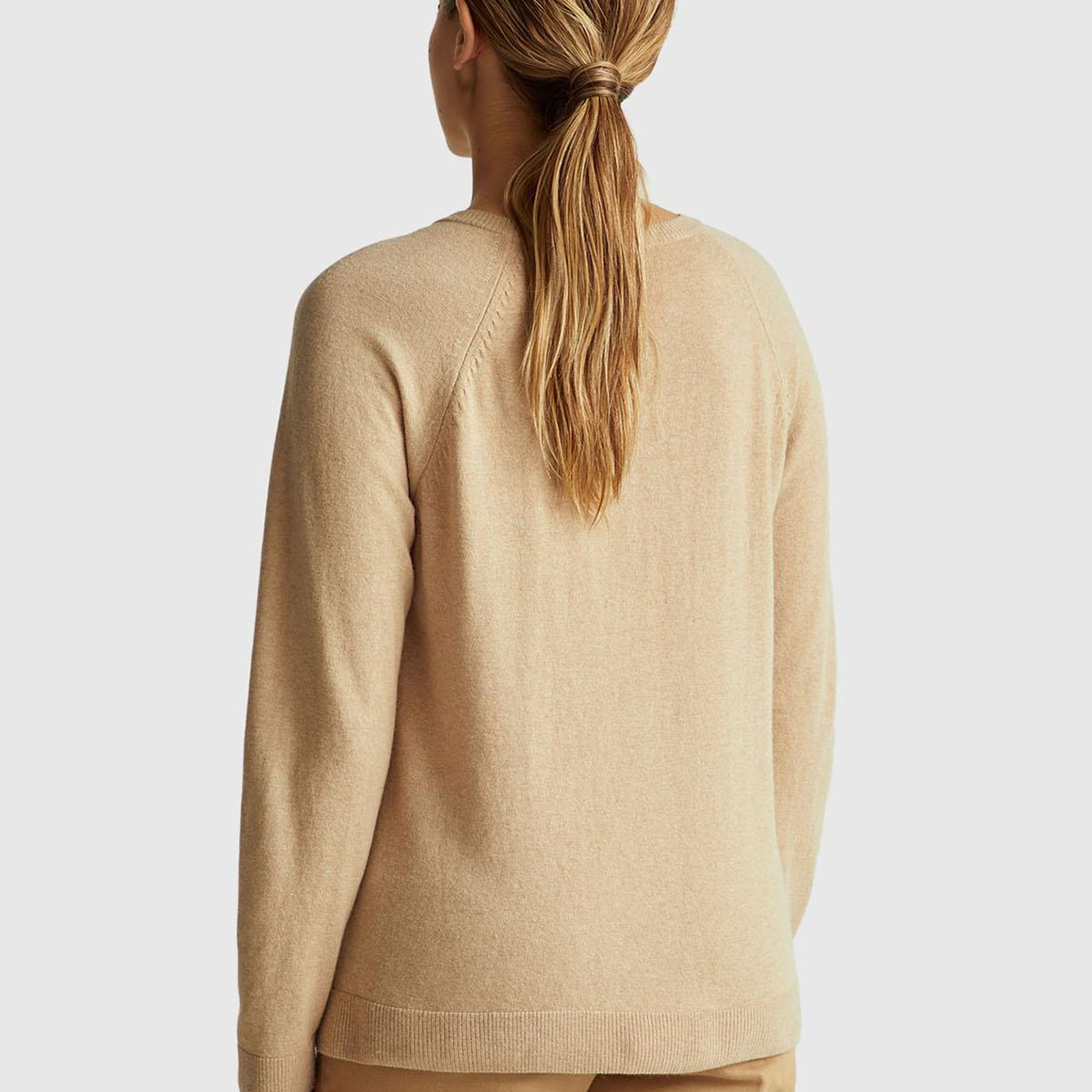 Kadın Turuncu Kaşmir Karışımlı Kazak