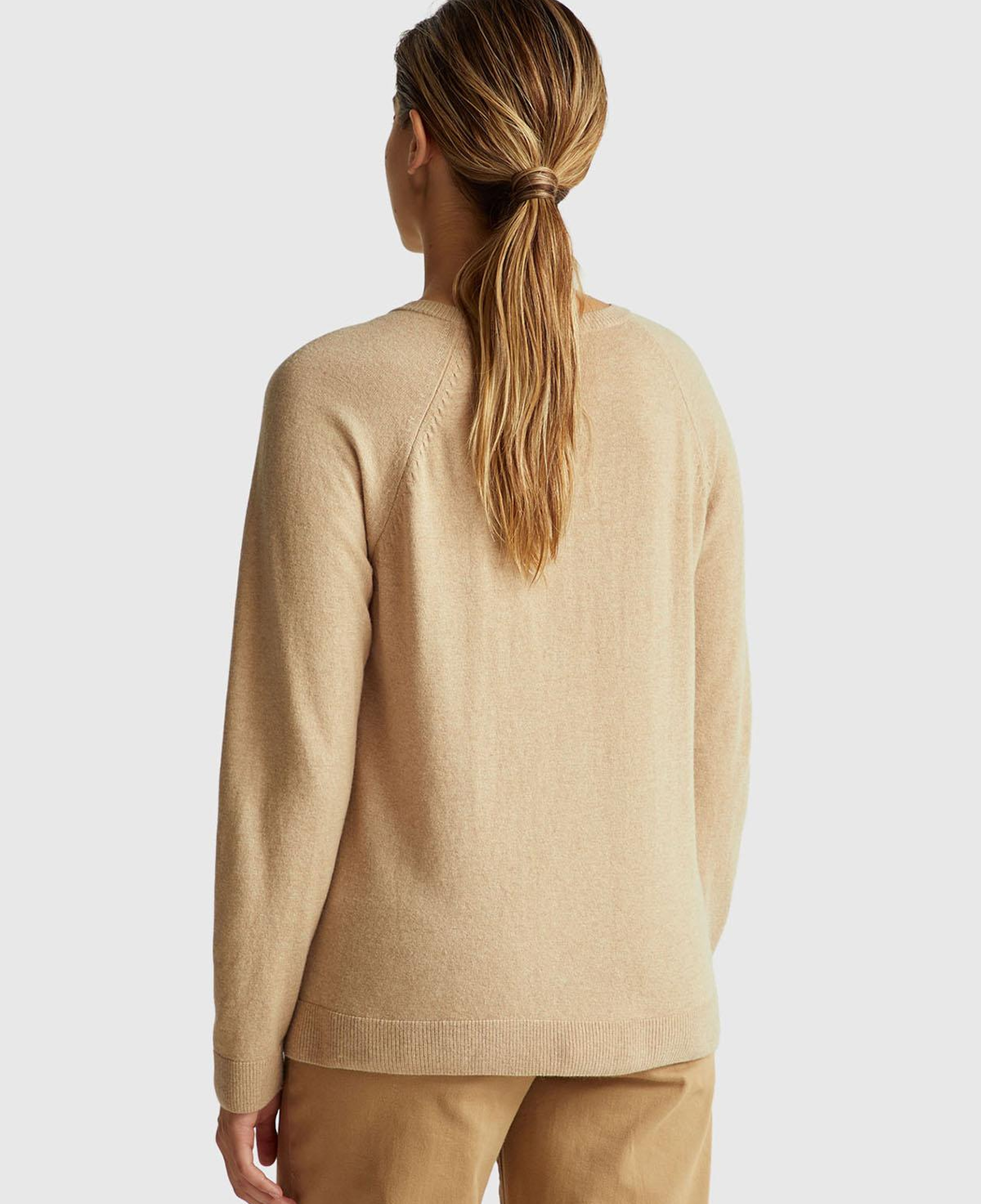 Kadın Turuncu Kaşmir Karışımlı Kazak