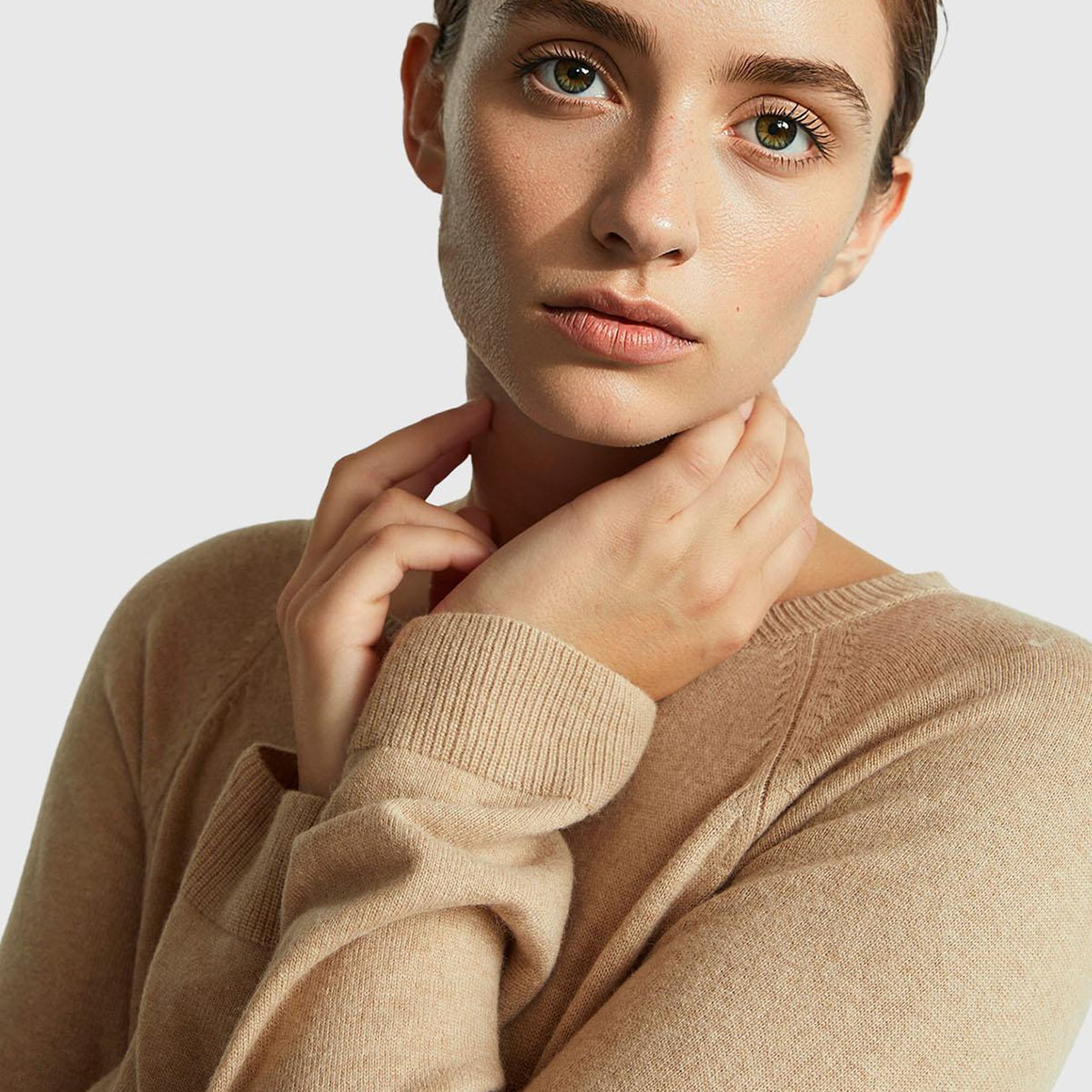 Kadın Turuncu Kaşmir Karışımlı Kazak