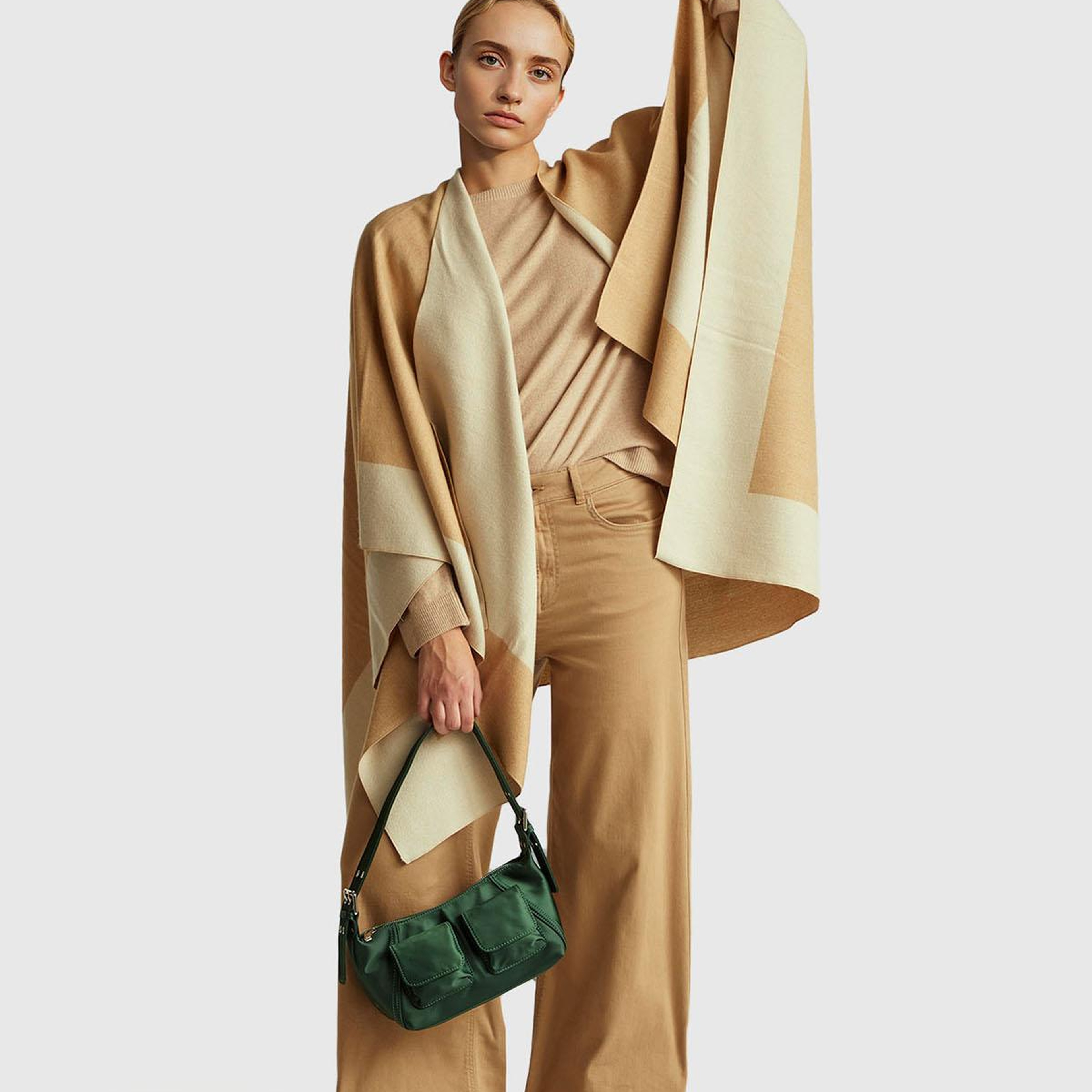 Kadın Turuncu Kaşmir Karışımlı Kazak