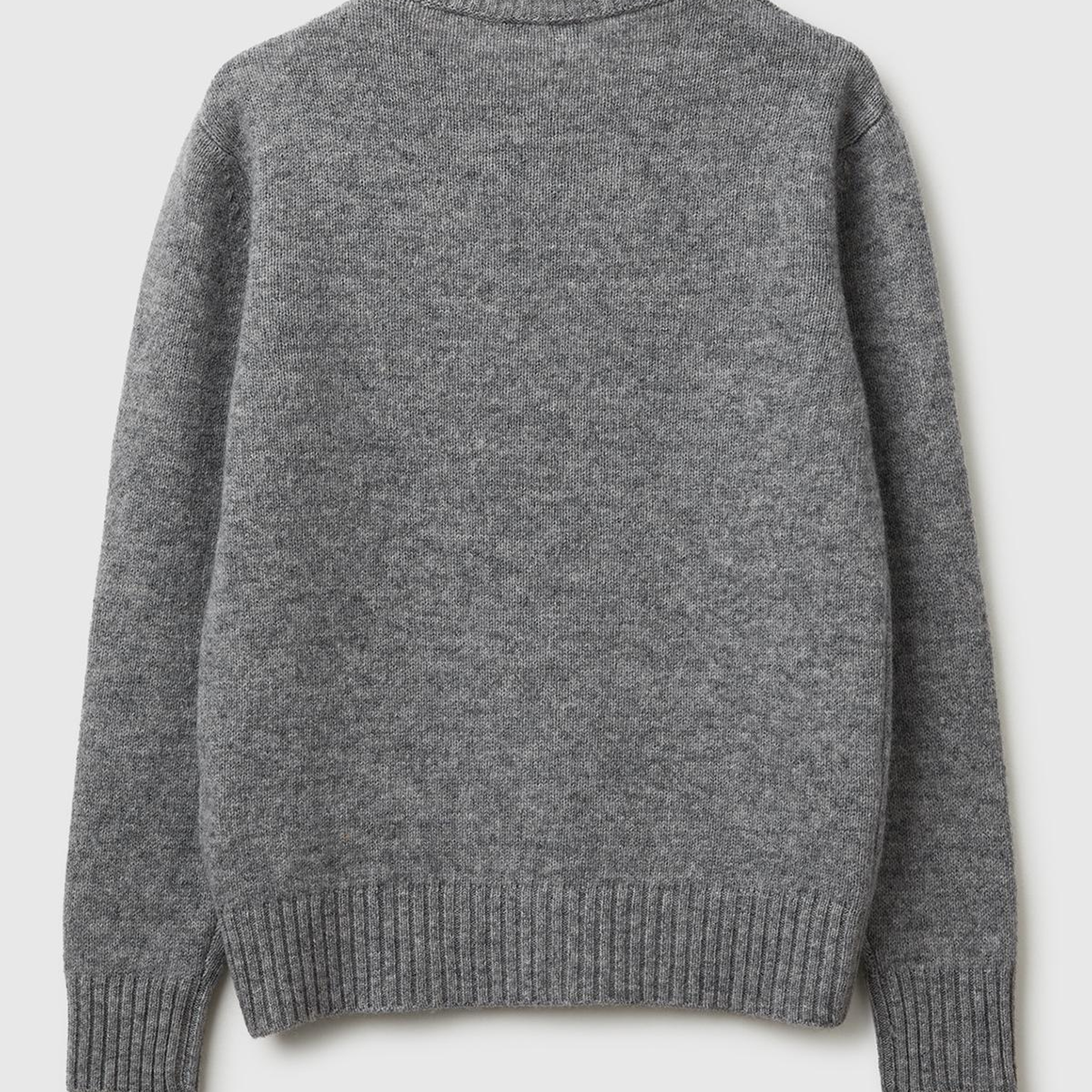 Kadın Antrasit Melanj Bisiklet Yaka Shetland Kazak