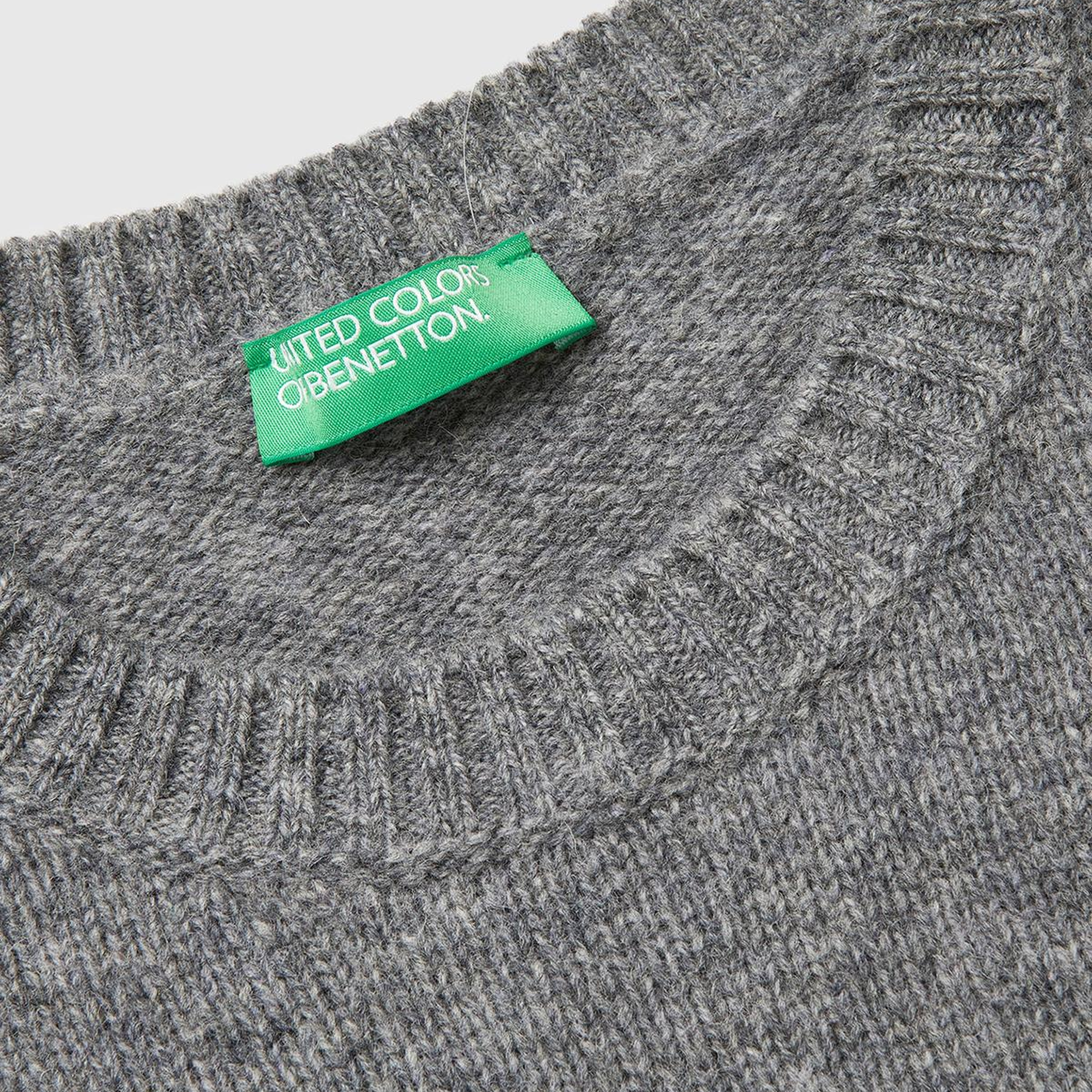 Kadın Antrasit Melanj Bisiklet Yaka Shetland Kazak