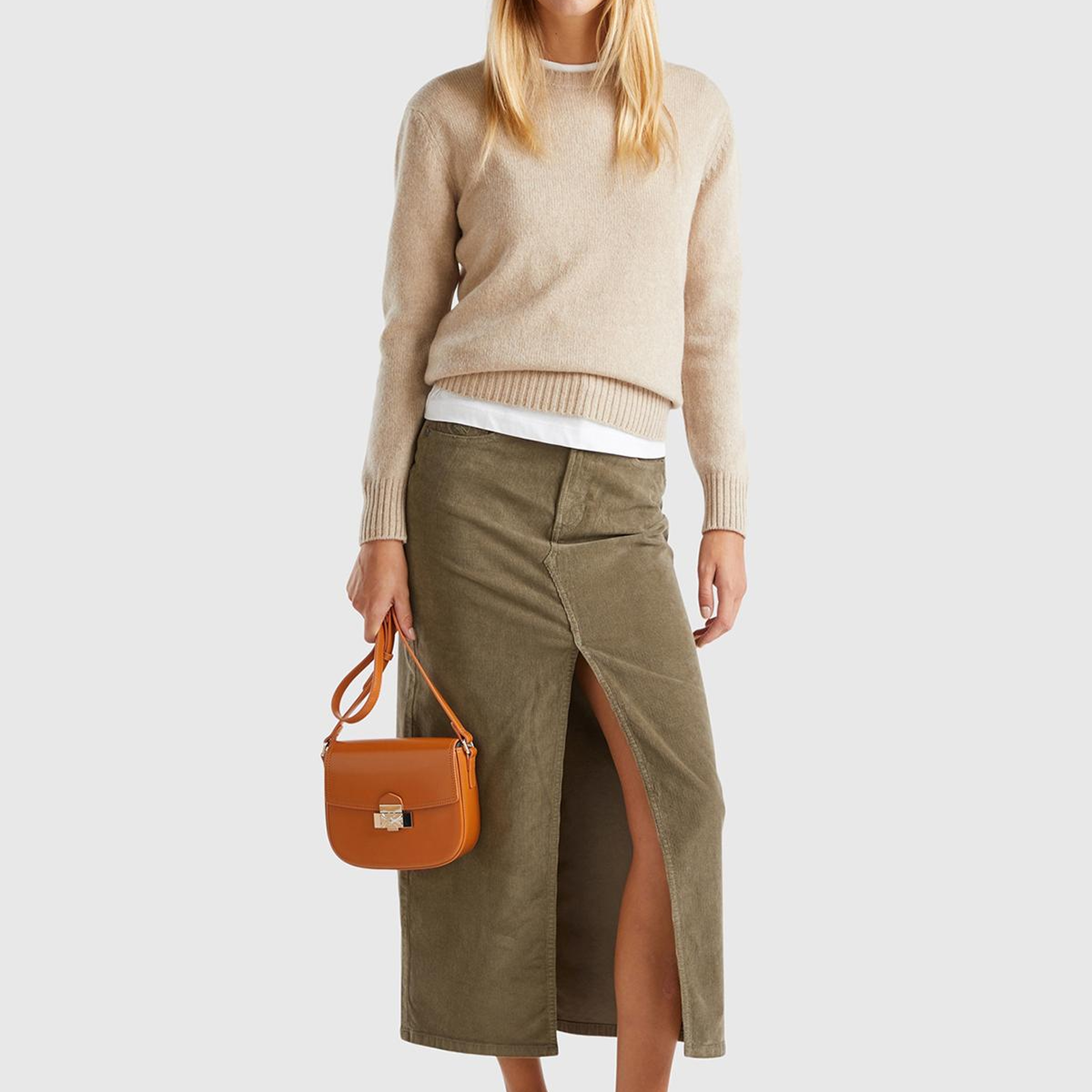 Kadın Ekru Bisiklet Yaka Shetland Kazak