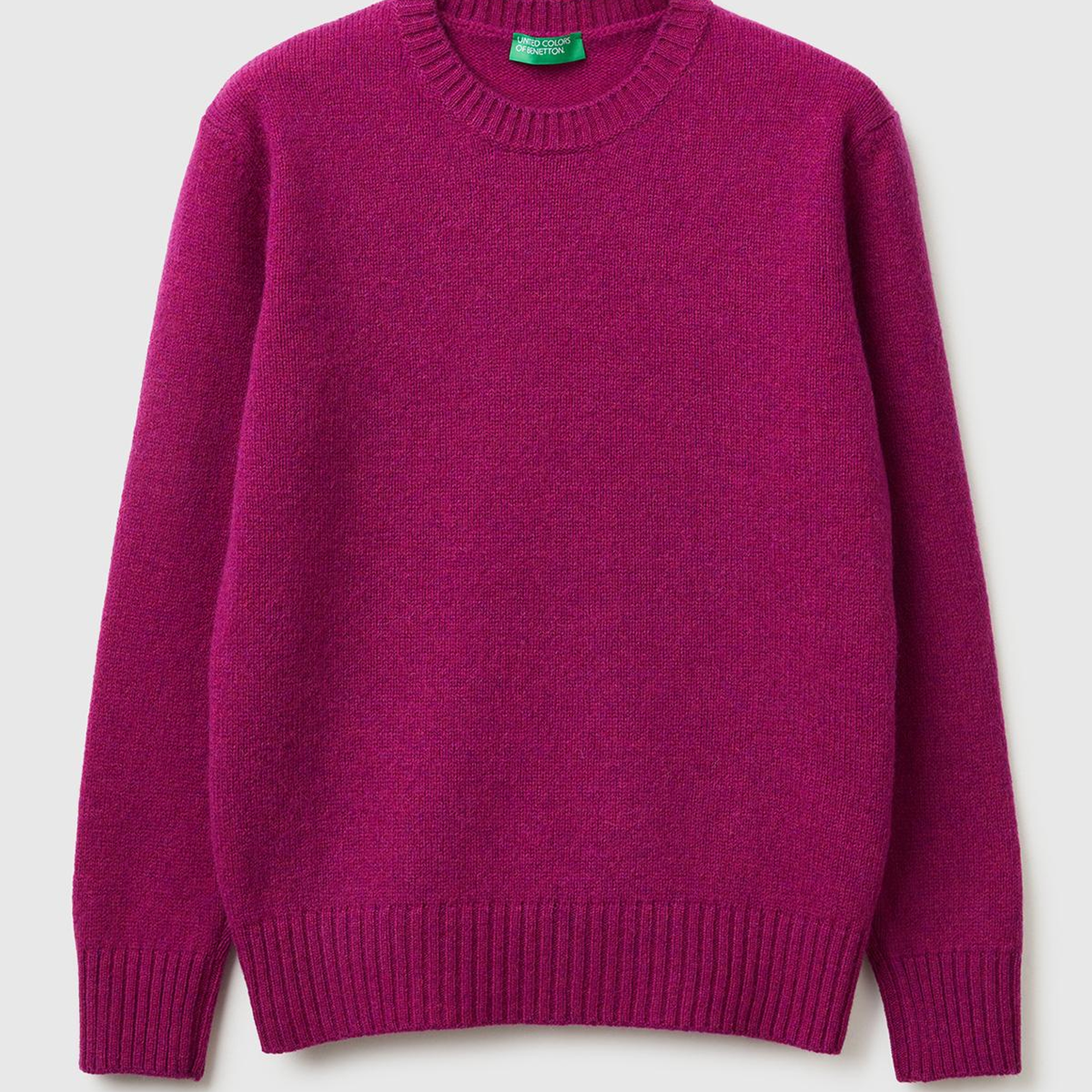 Kadın Fuşya Bisiklet Yaka Shetland Kazak