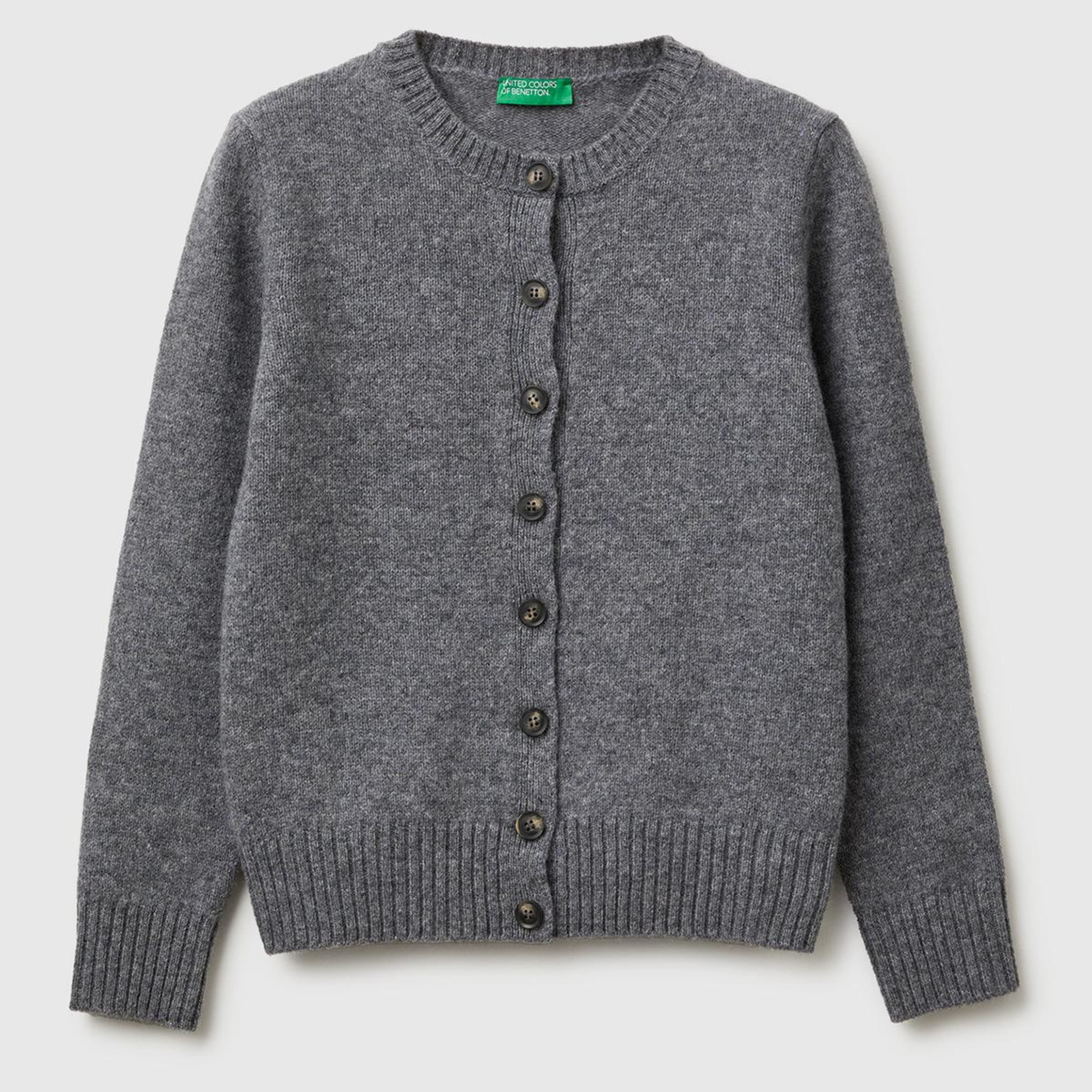 Kadın Antrasit Melanj Shetland Hırka