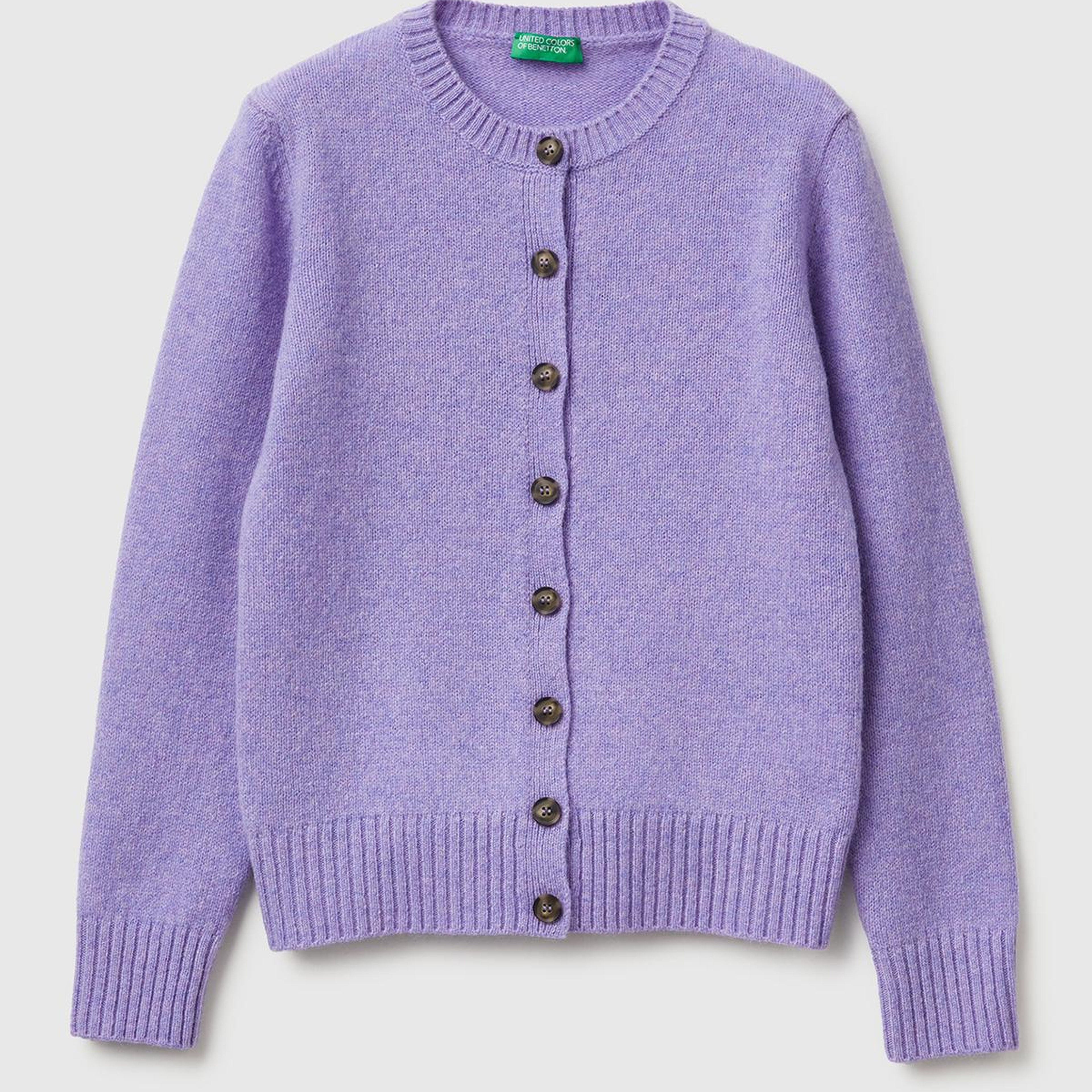 Kadın Koyu Lİla Shetland Hırka