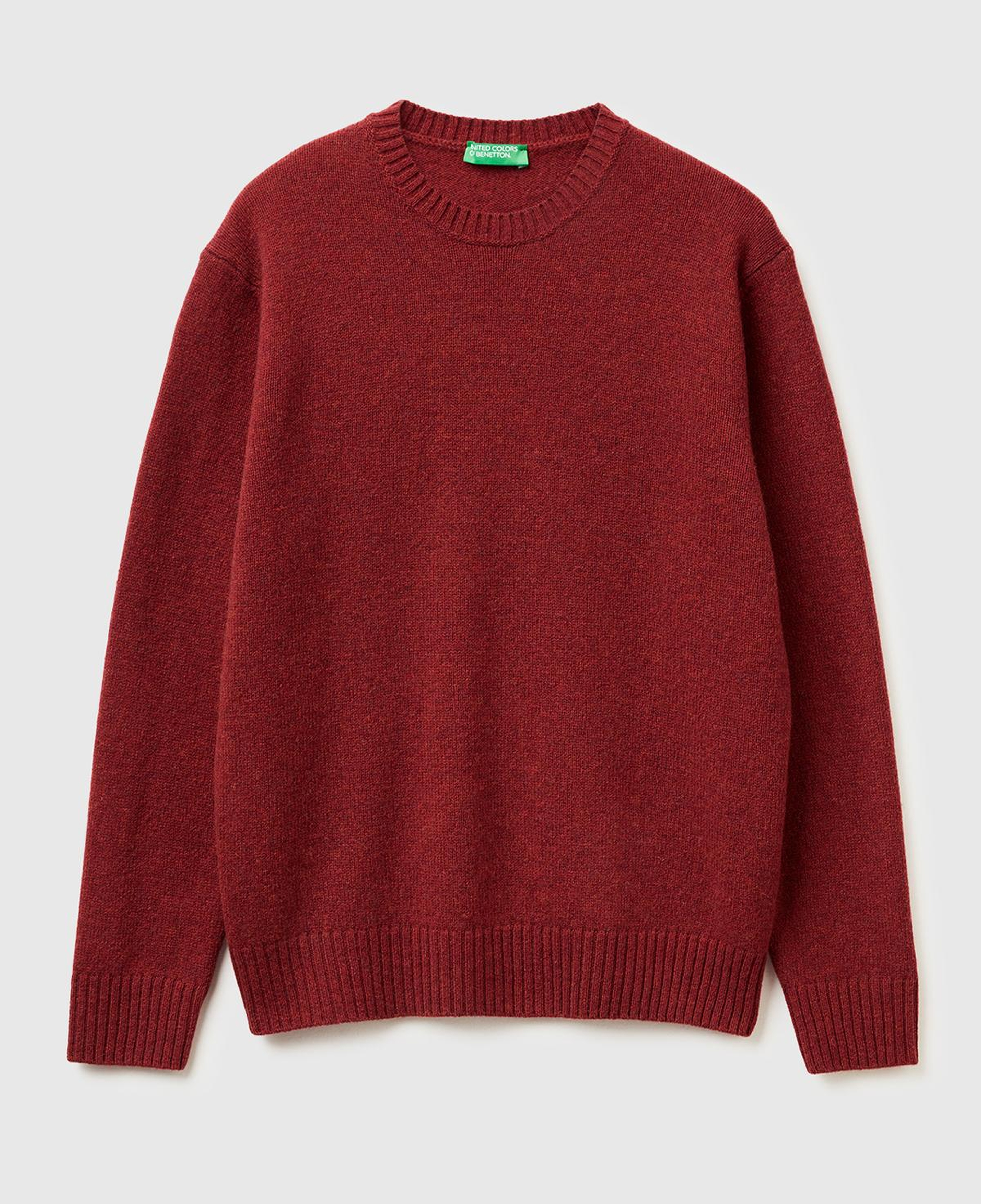 Erkek Bordo Bisiklet Yaka Shetland Kazak