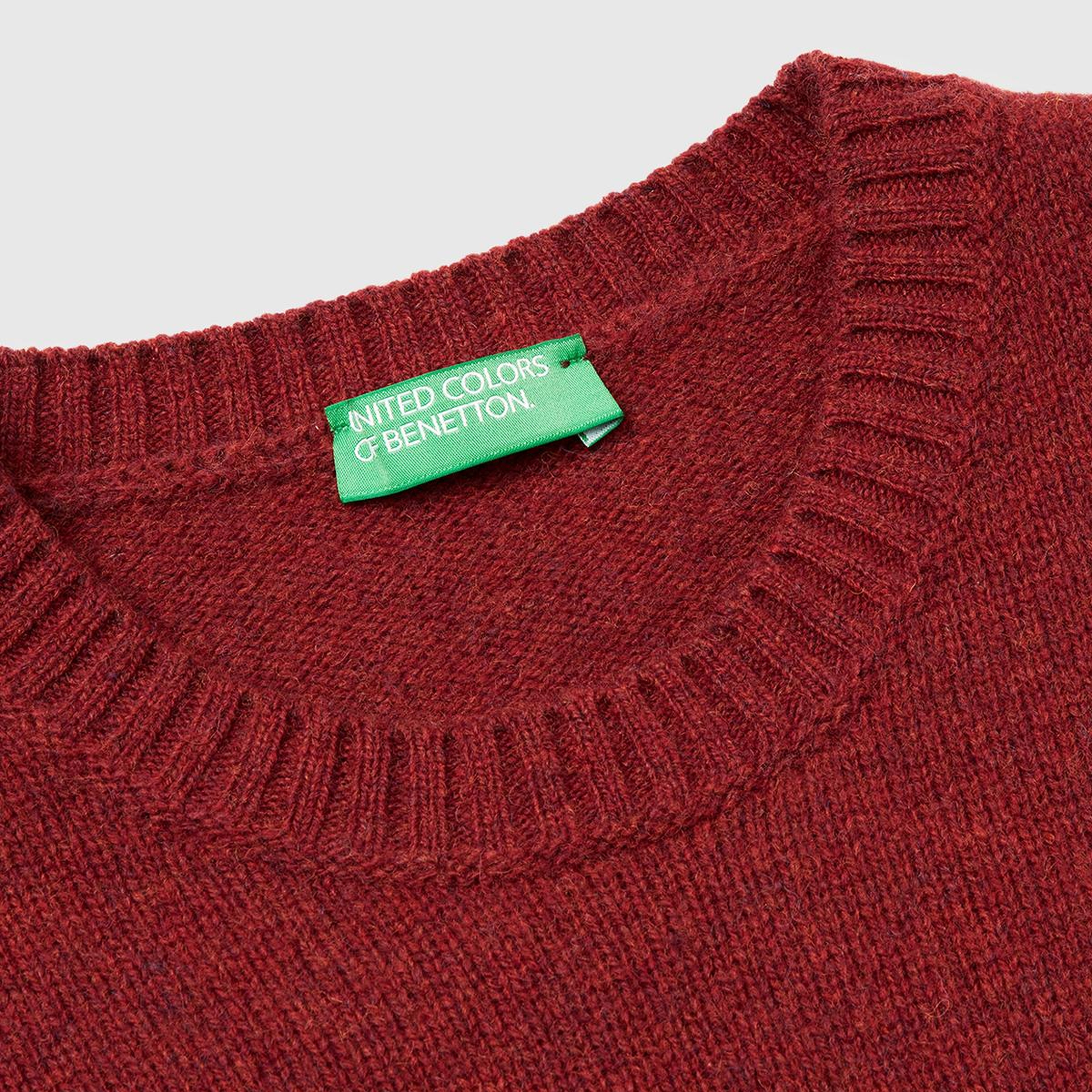 Erkek Bordo Bisiklet Yaka Shetland Kazak