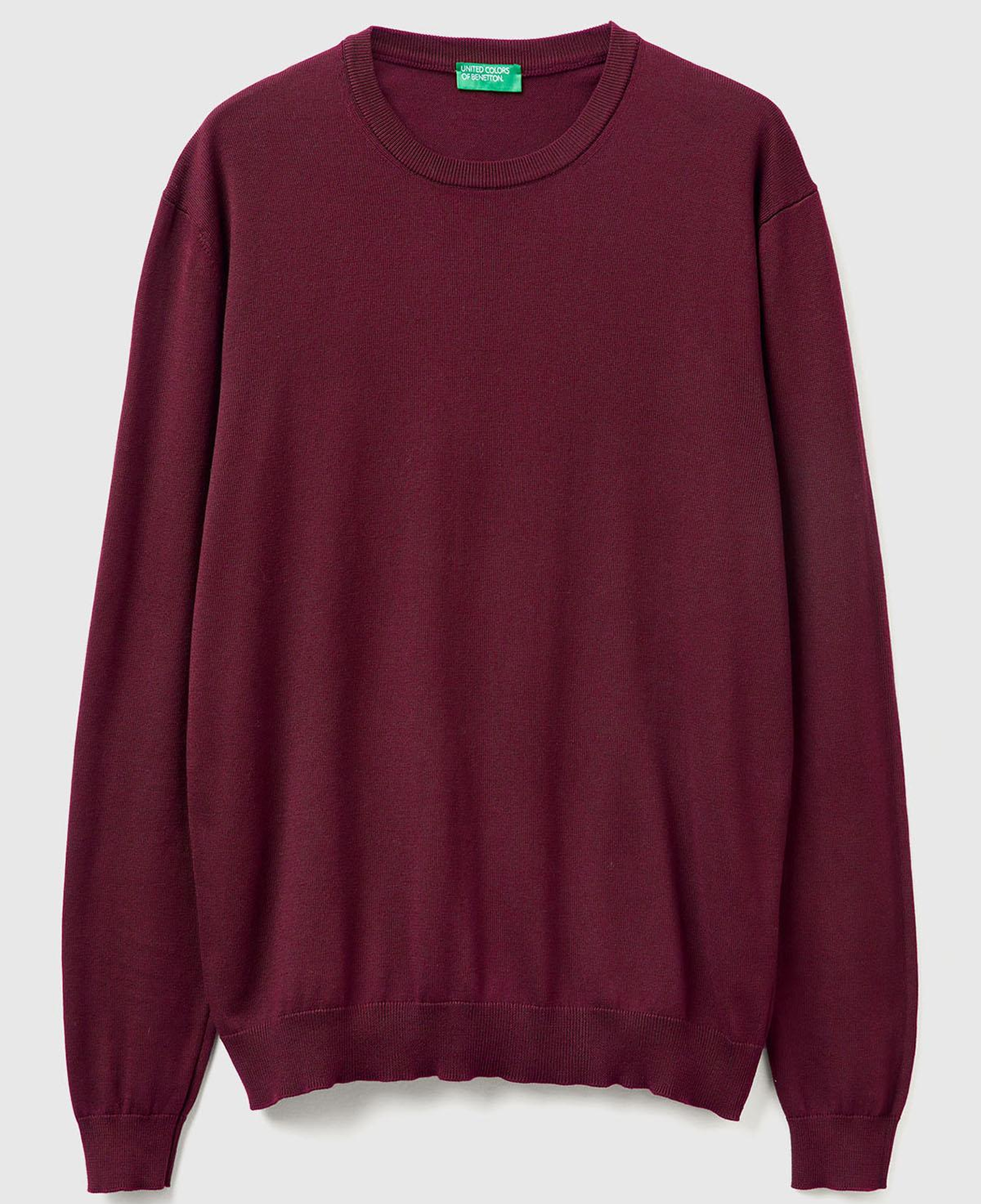 Erkek Mürdüm %100 Koton Bisiklet YakaKazak